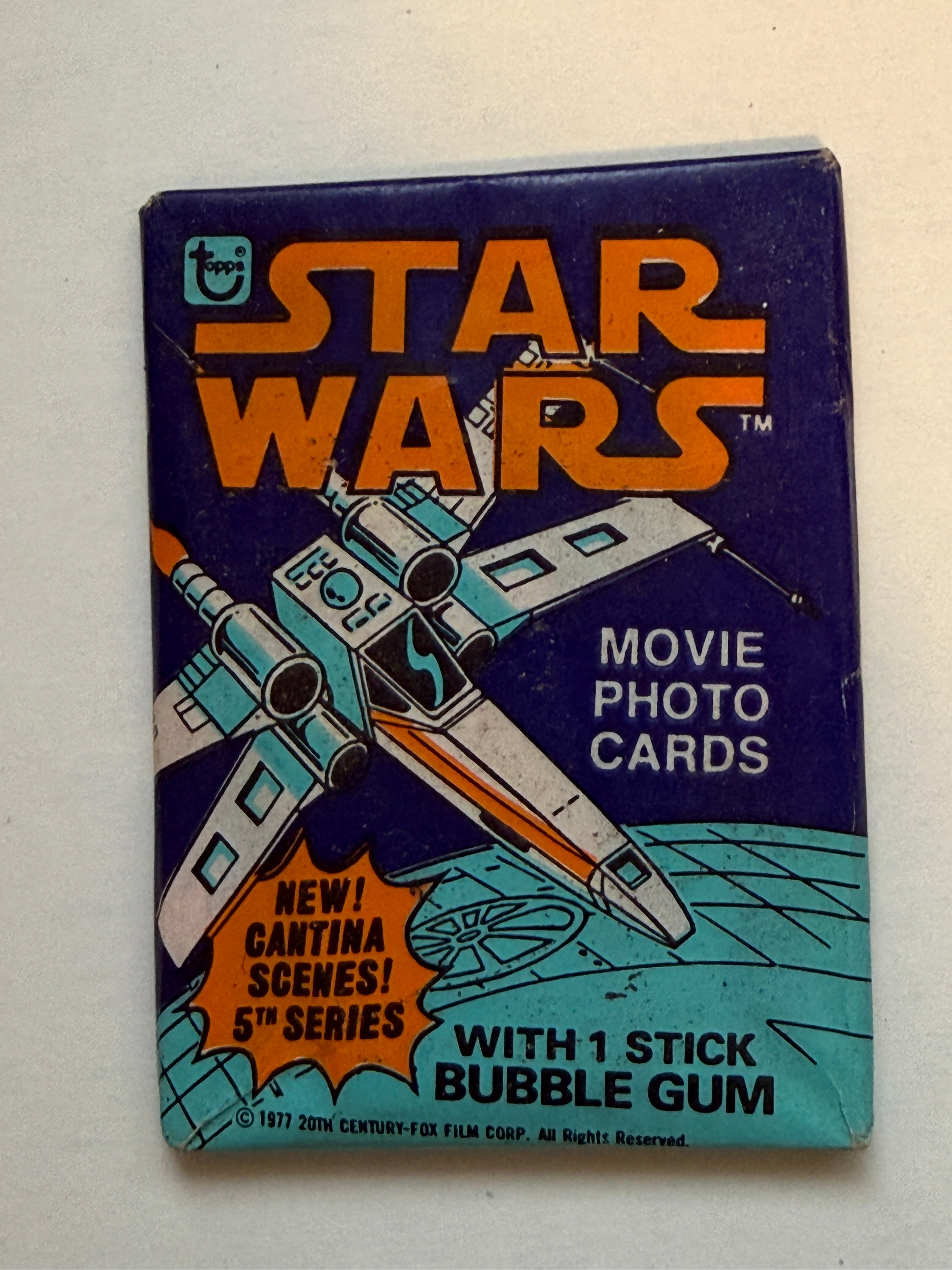 Star Wars series 5 photo cards factory seal pack 1977