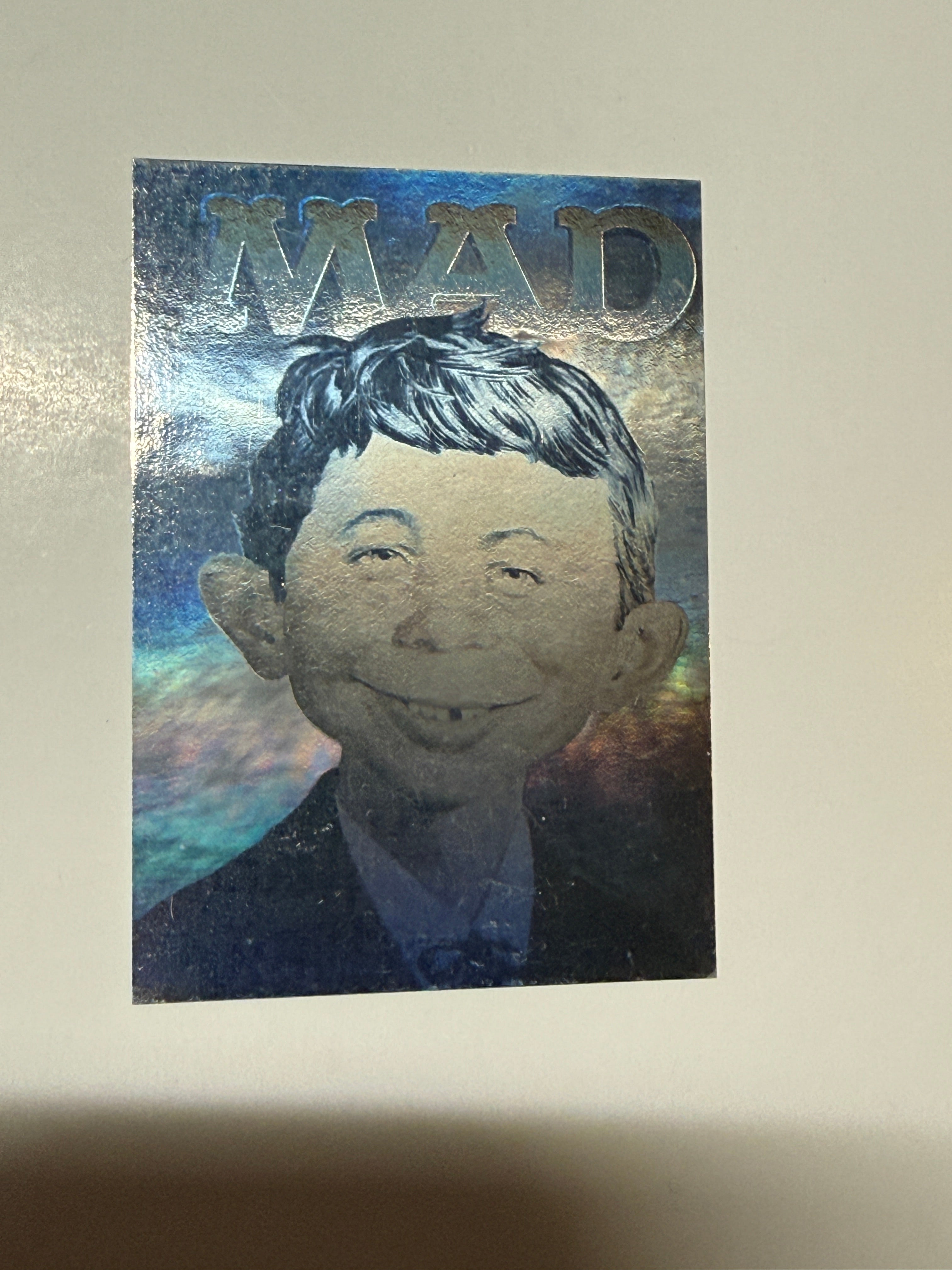 Mad Magazine rare Alfred E Newman hologram insert card 1990s