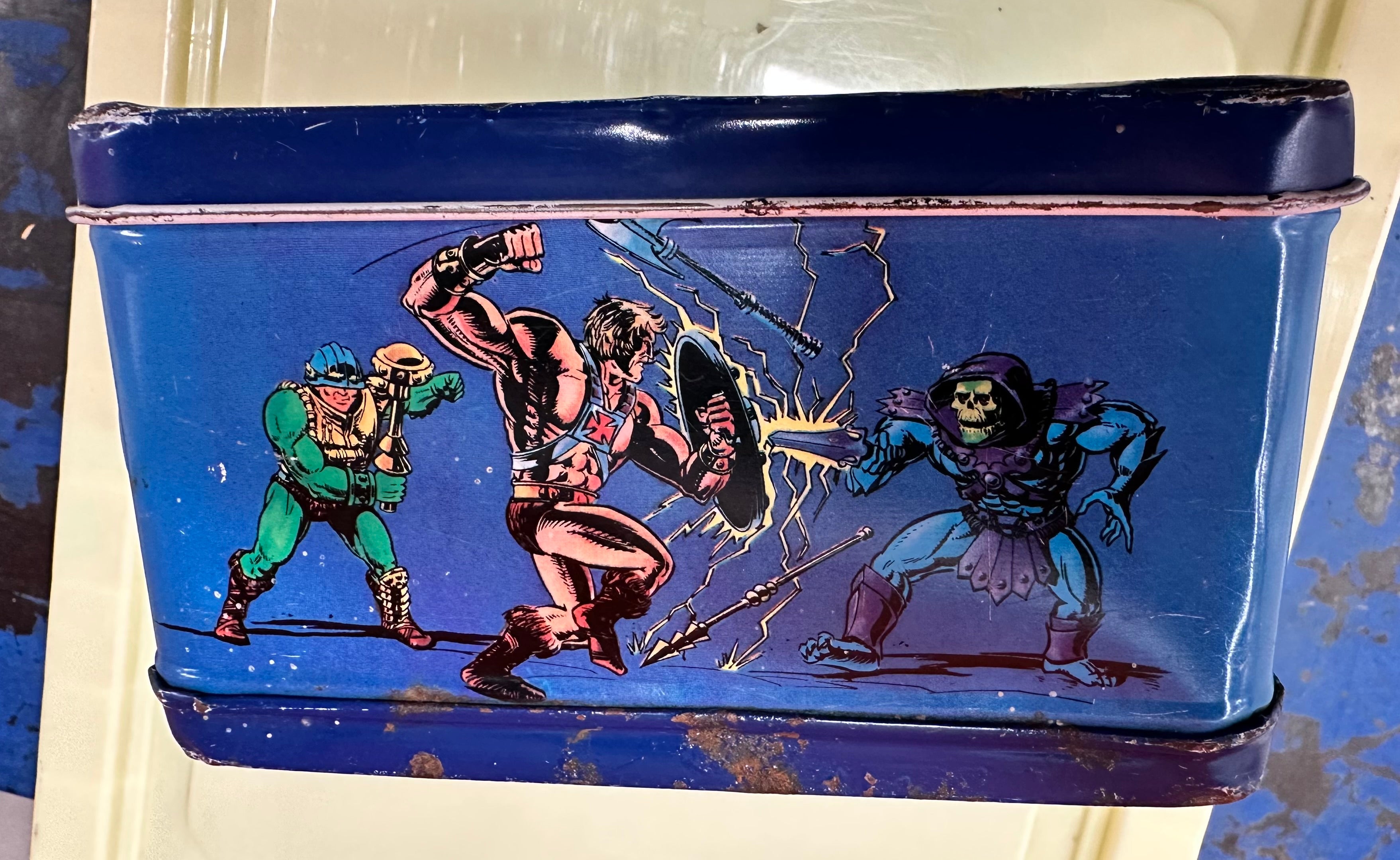 Masters of the universe, he-man vintage lunchbox and thermos 1983