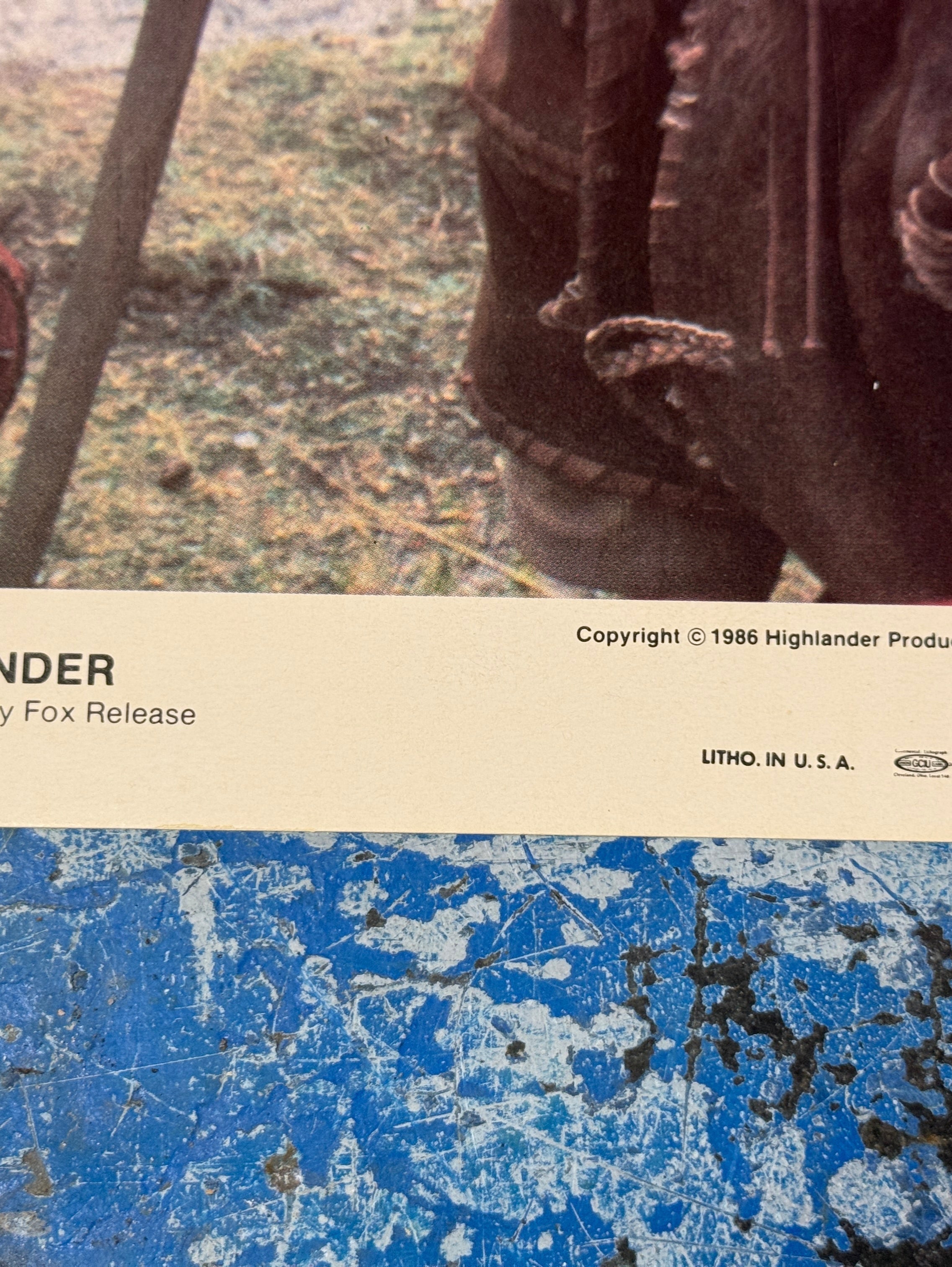 Highlander movie vintage lobby Cards set 1986