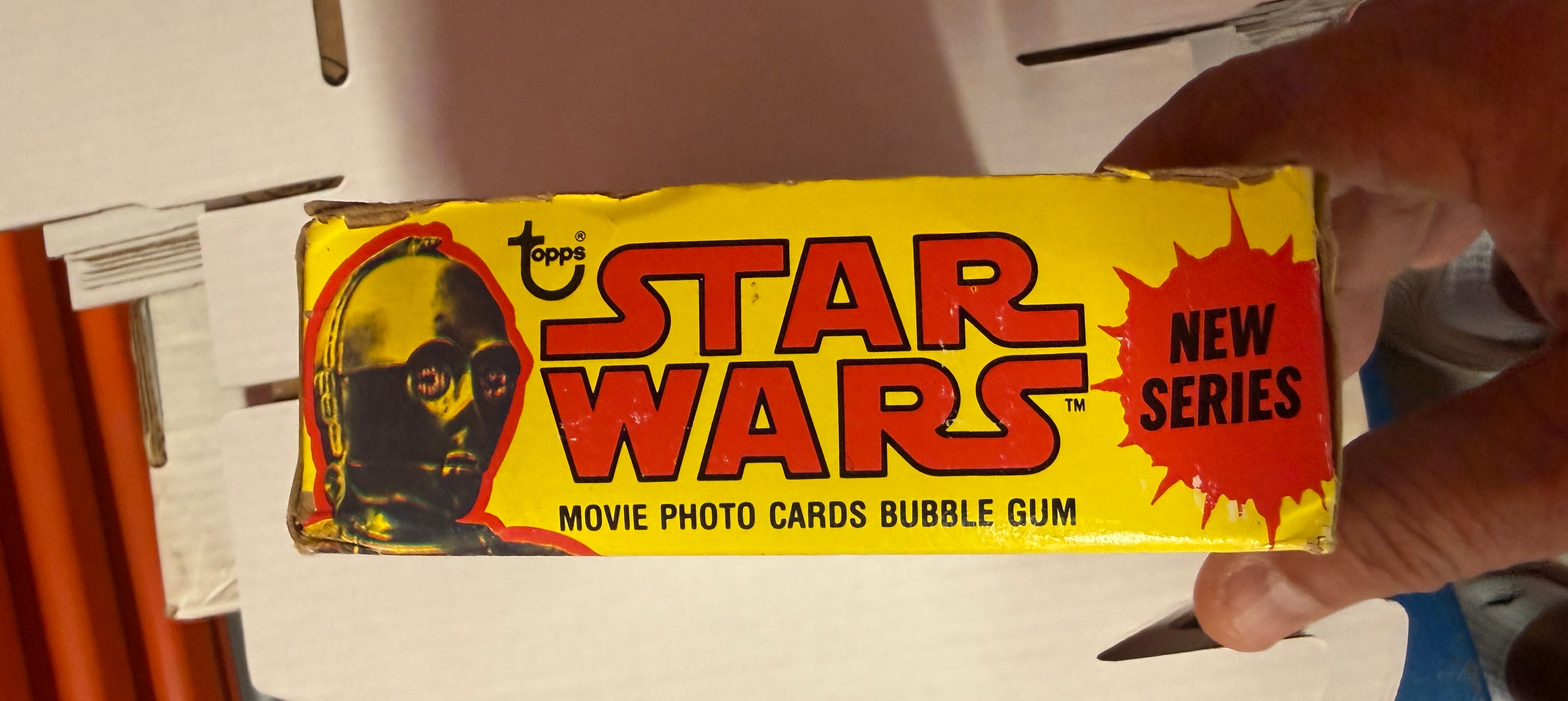 Star Wars series 2 cards, empty display box 1977