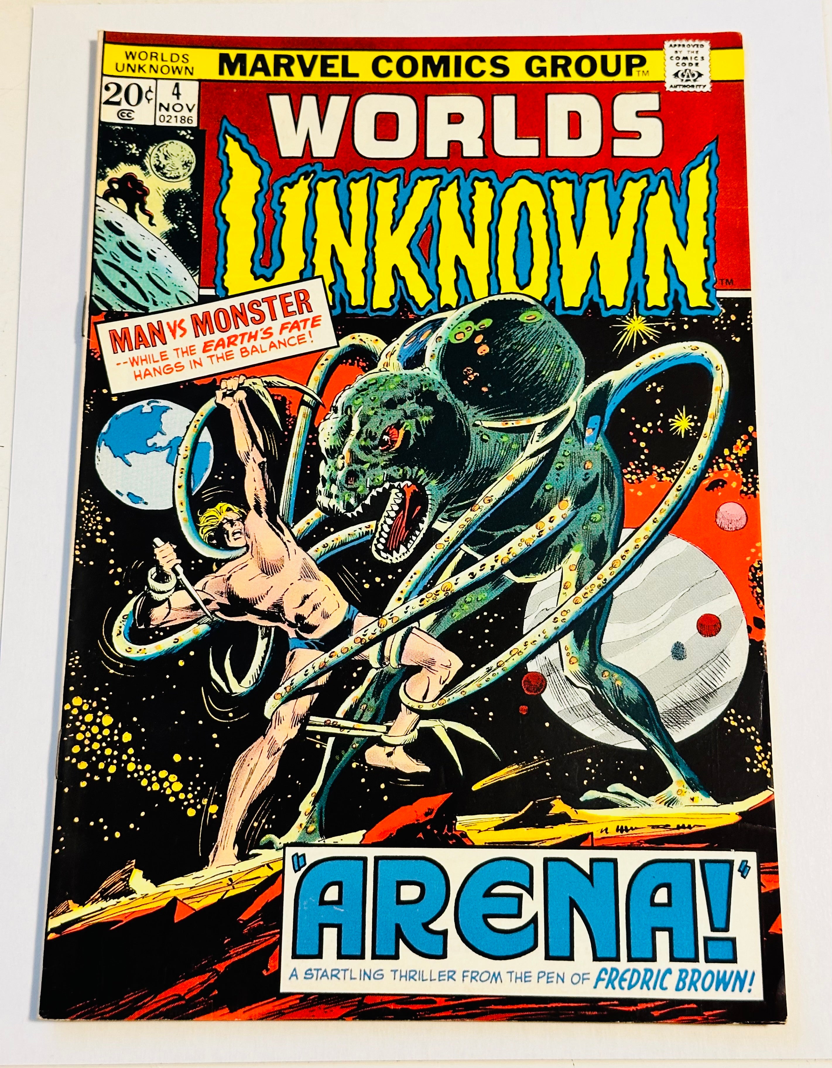 Worlds Unknown #4 high grade condition comic book 1973