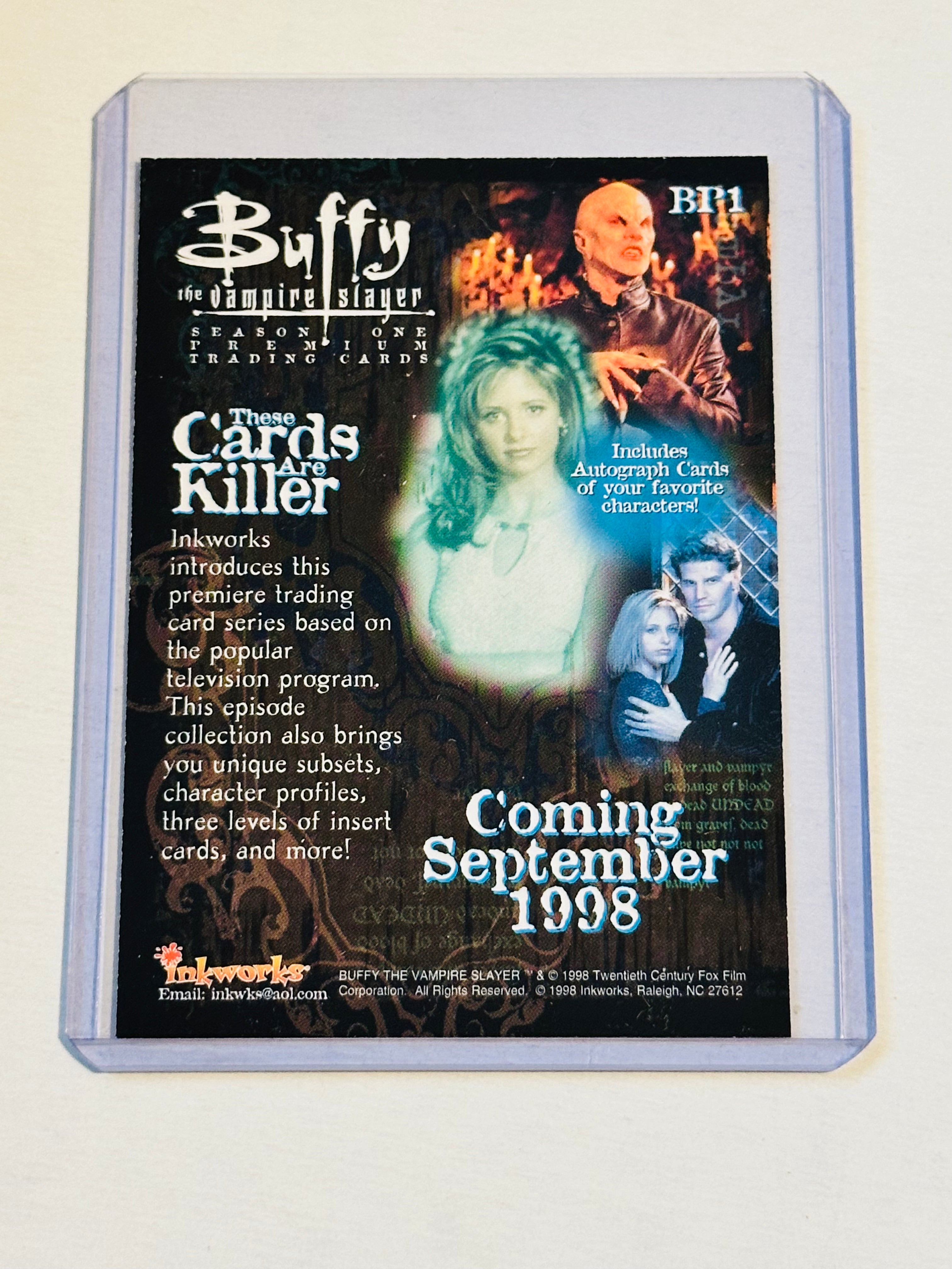 Buffy the Vampire Slayer first series rare issued promo card, 1998
