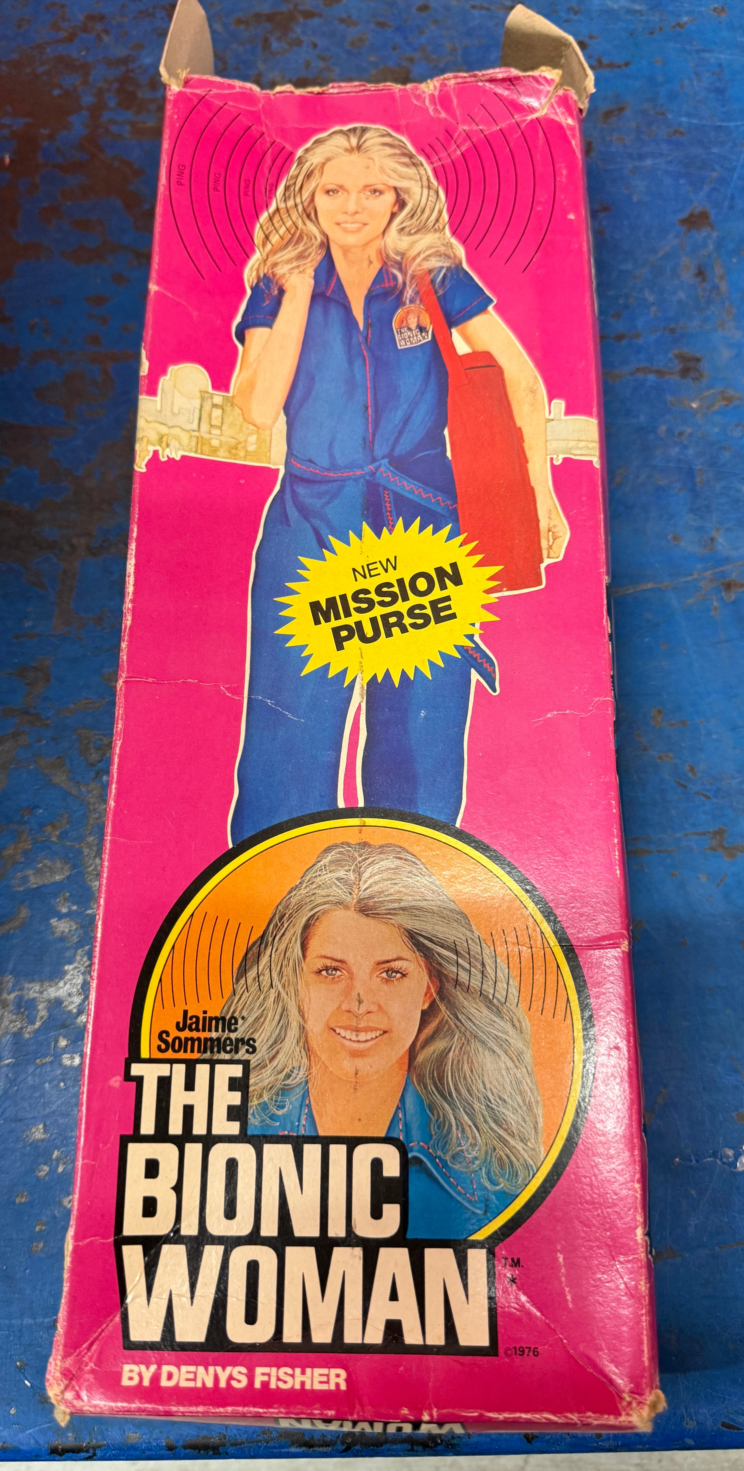 Bionic Woman rare vintage original doll with mission purse and accessories in box 1977
