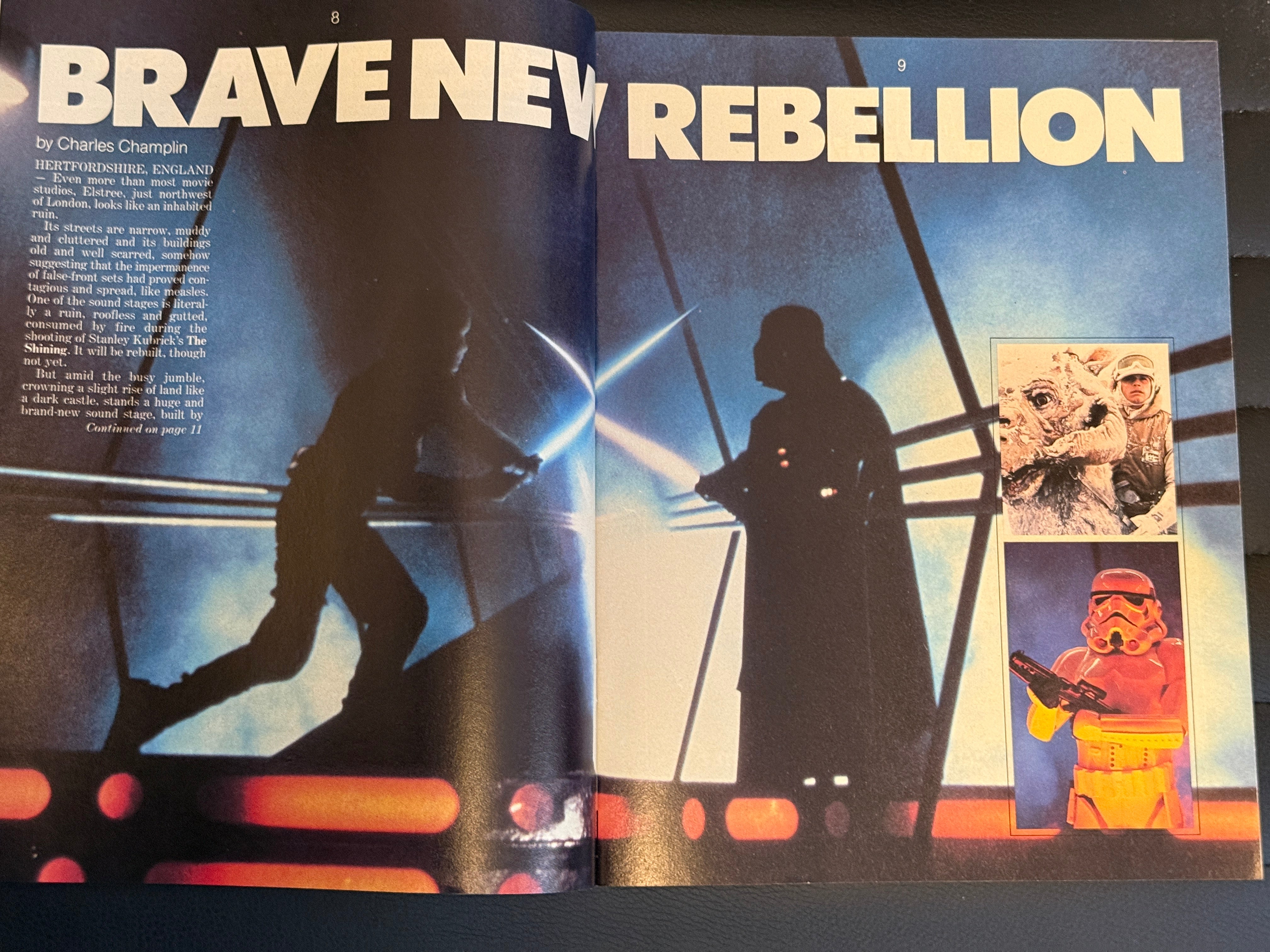Star Wars Empire strikes back marquee movie magazine, rare early first advertising in this movie mag 1980