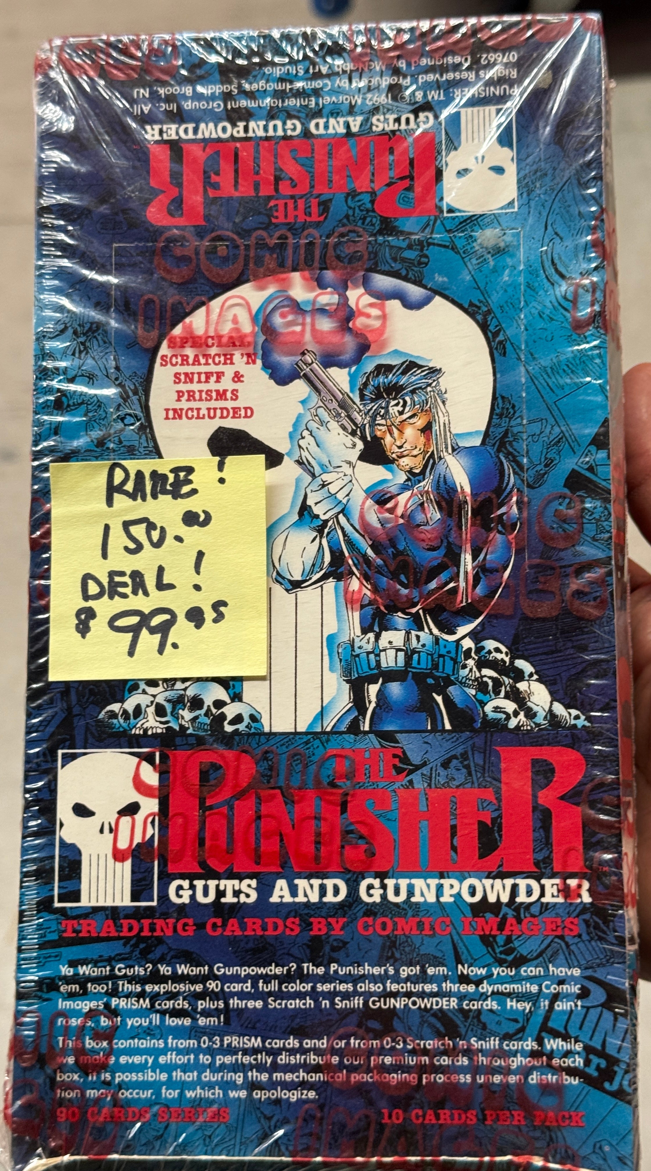 The Punisher comic images series 2 factory, sealed photo cards 48 packs box 1992