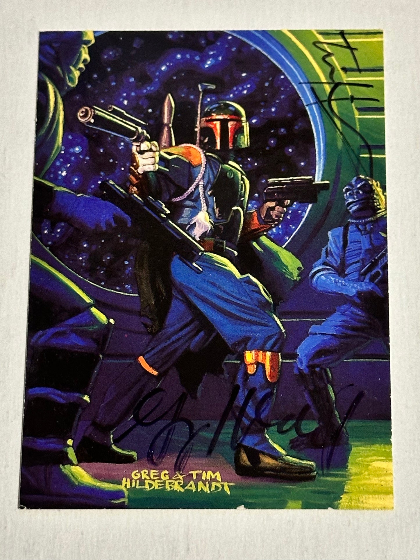 Star Wars rare double autograph card signed by Greg and Tim Hilderbrandt famous Artists sold with COA