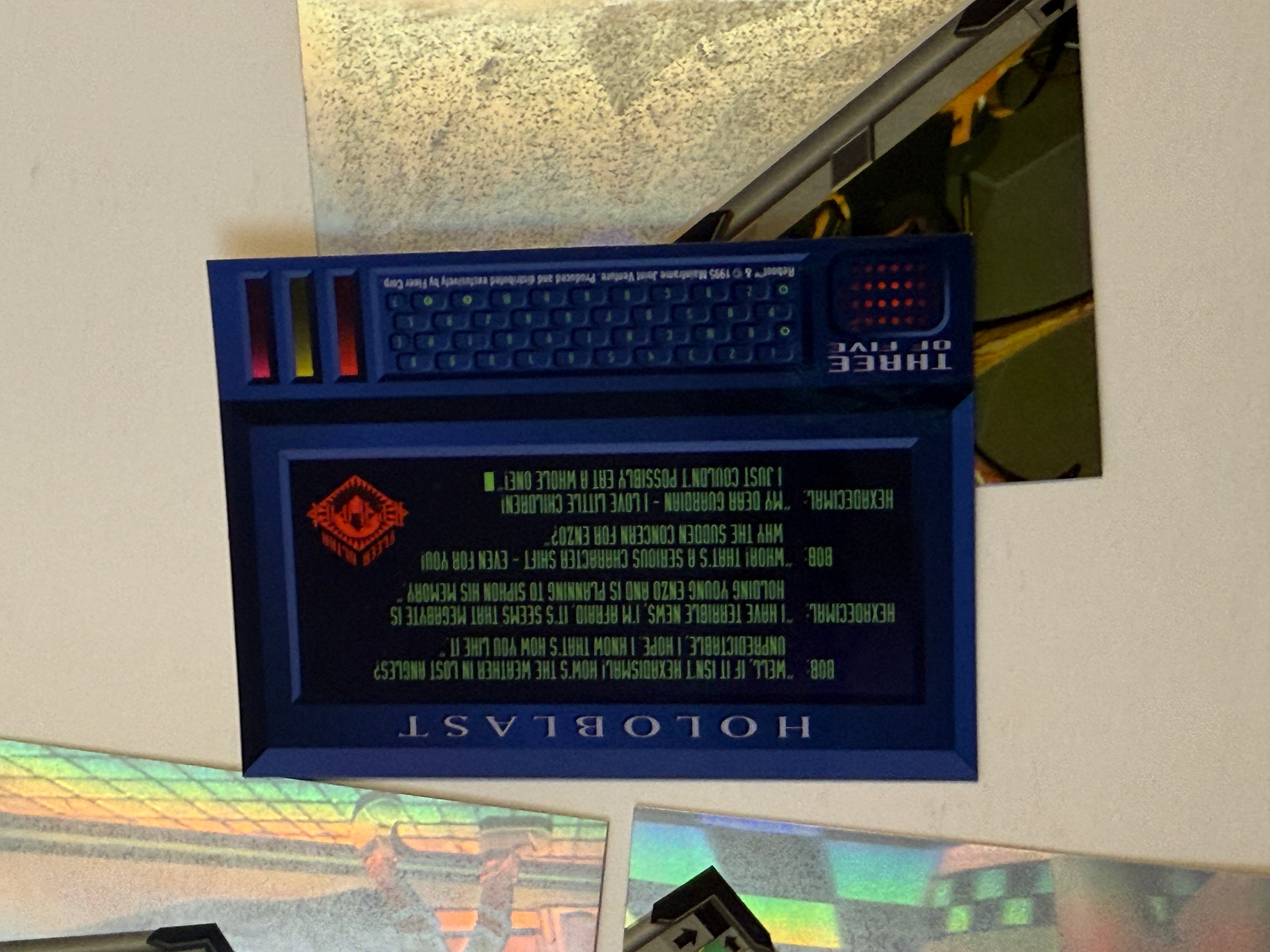 Reboot TV show holoblast hologram insert cards set 1995