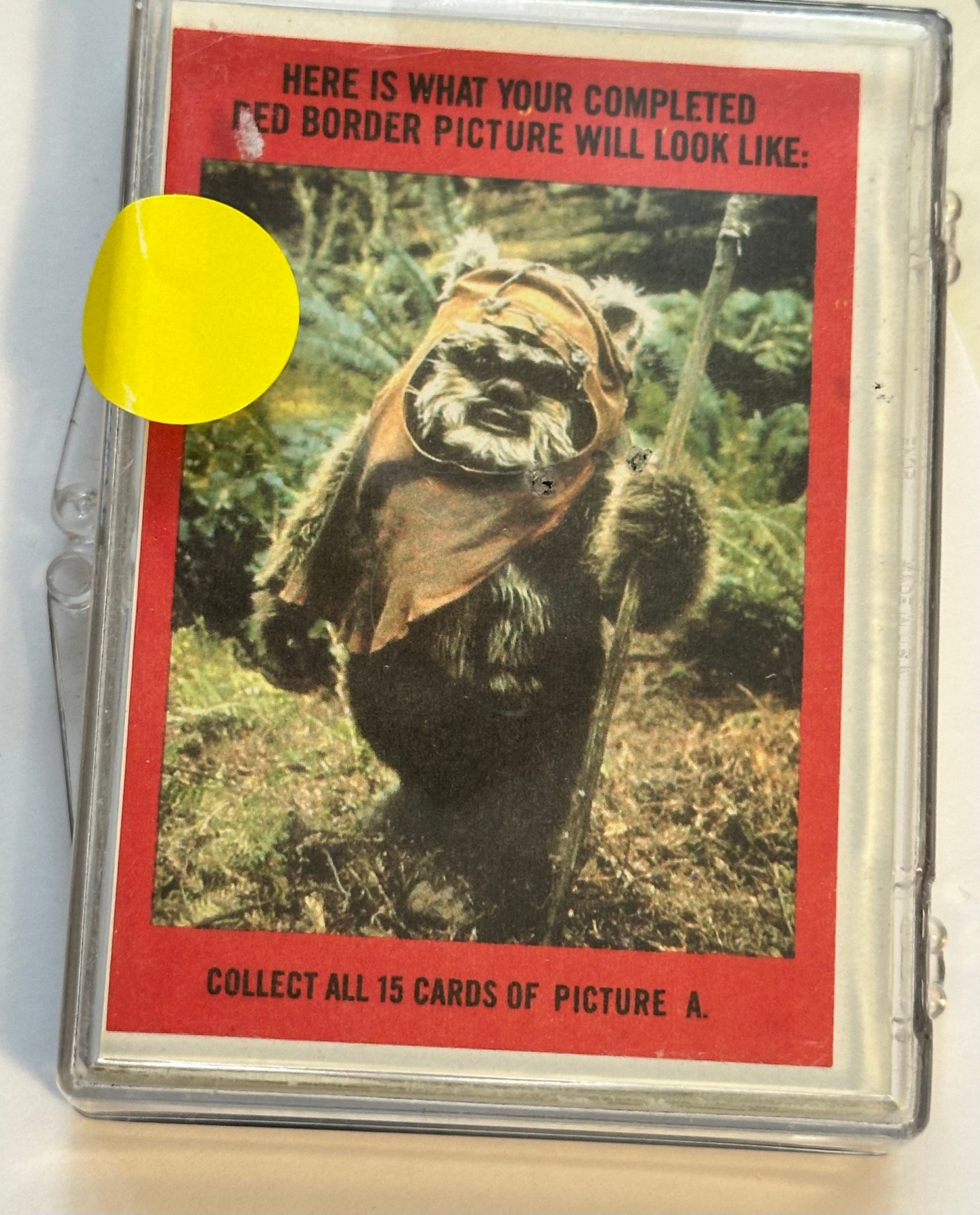 Star Wars return of the Jedi stickers card set 1983