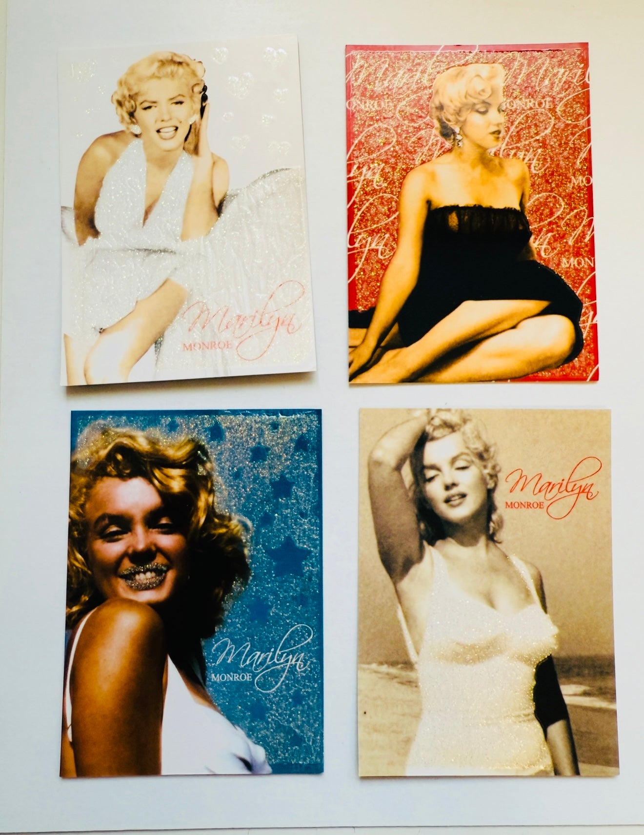 Marilyn Monroe 4 promo cards set