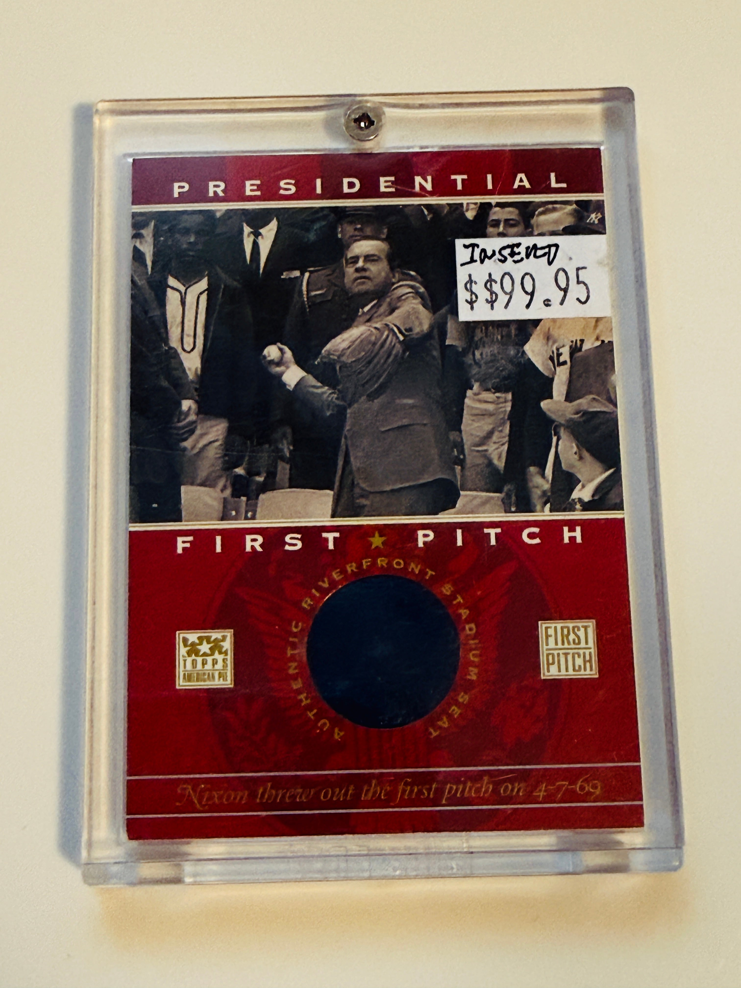 The president of United States Richard Nixon memorabilia insert card