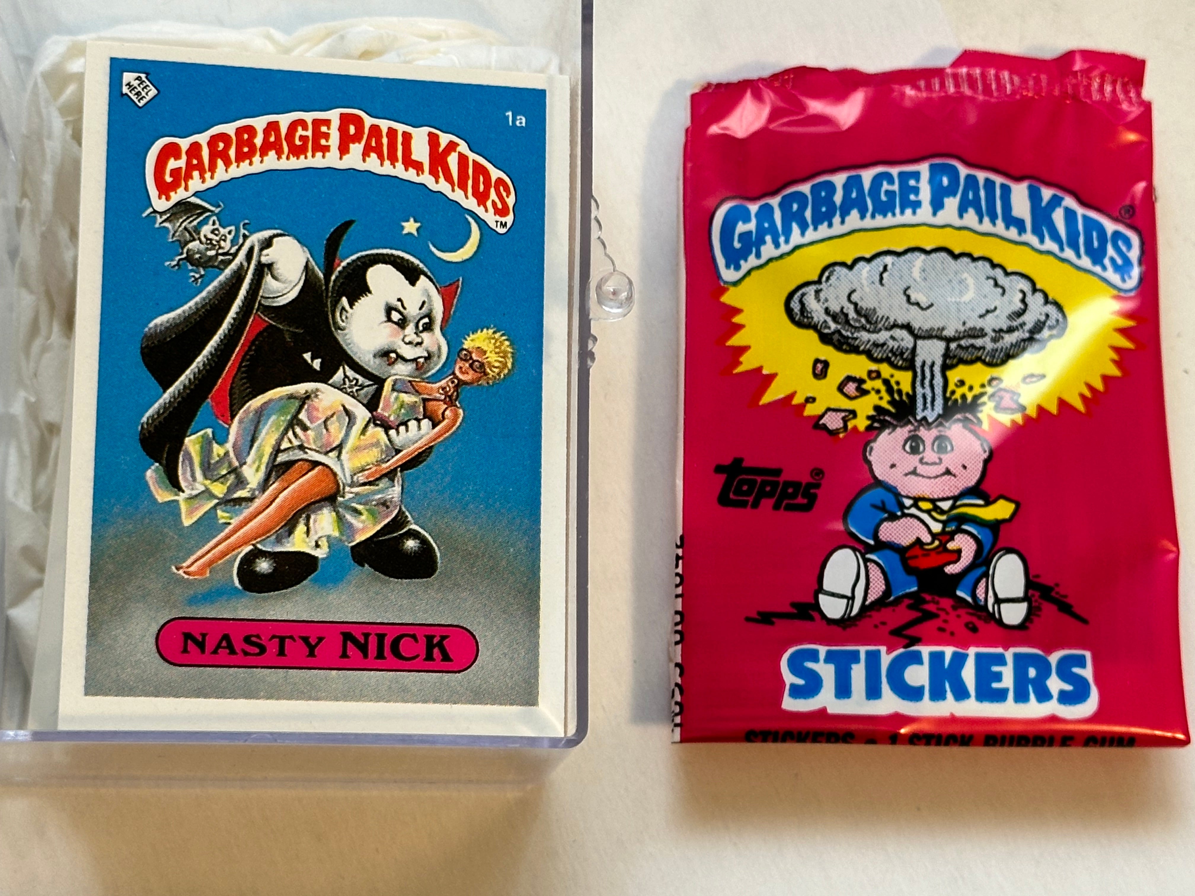 Garbage Pail Kids series 1 rare UK high grade condition set with wrapper 1985