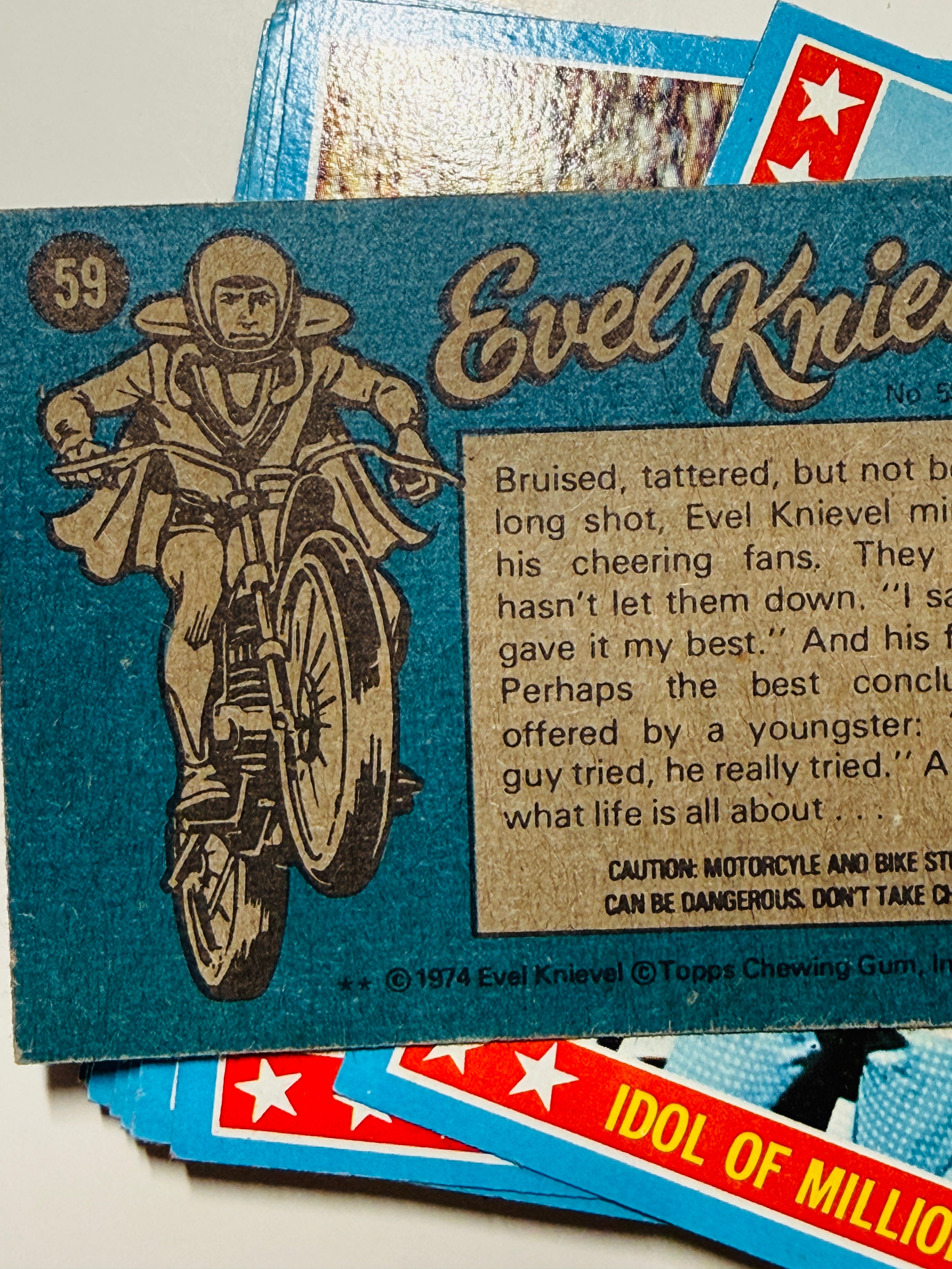 Evel Knievel 29 cards lot deal 1974