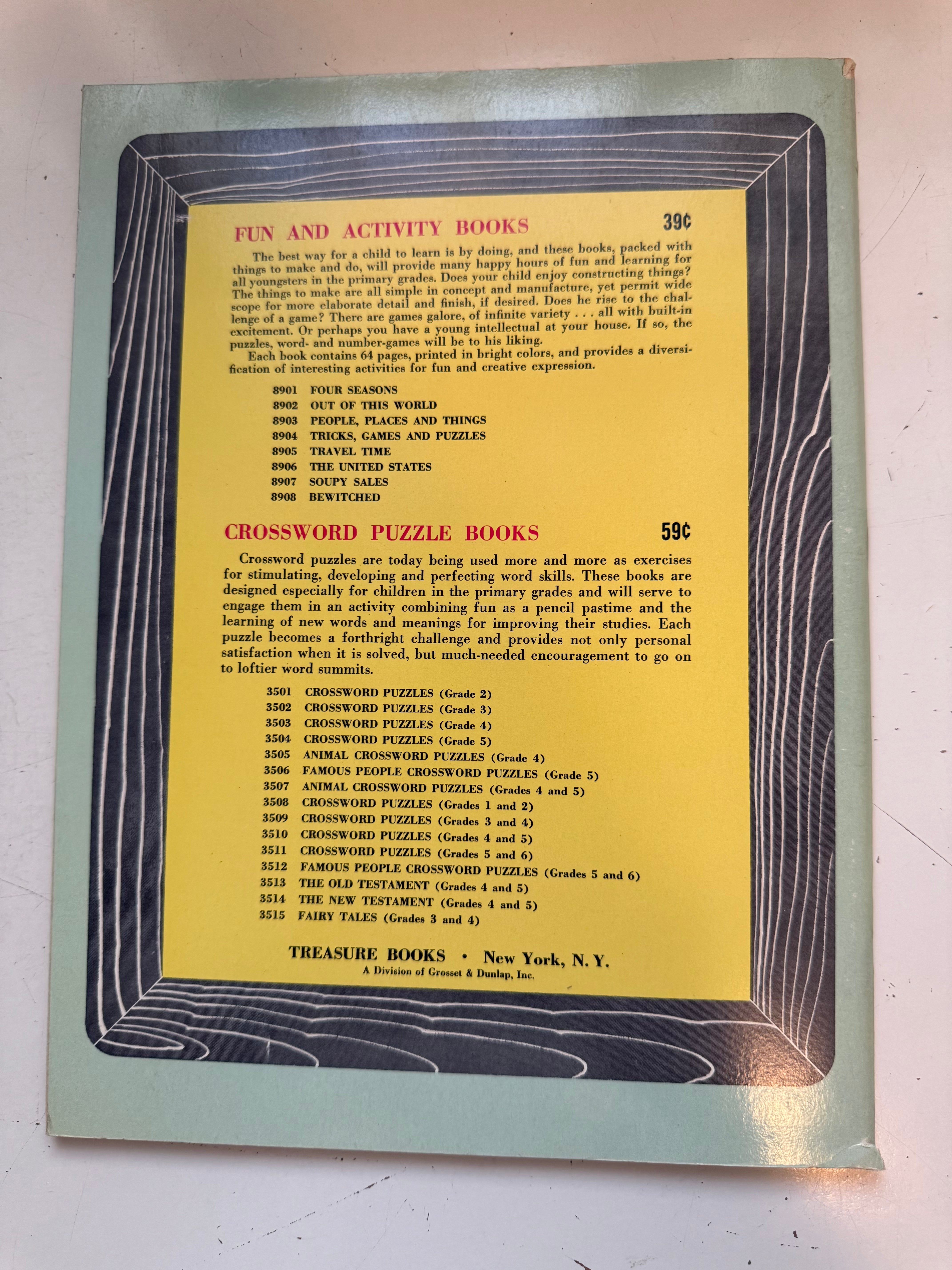 Bewitched TV show fun activity book 1965