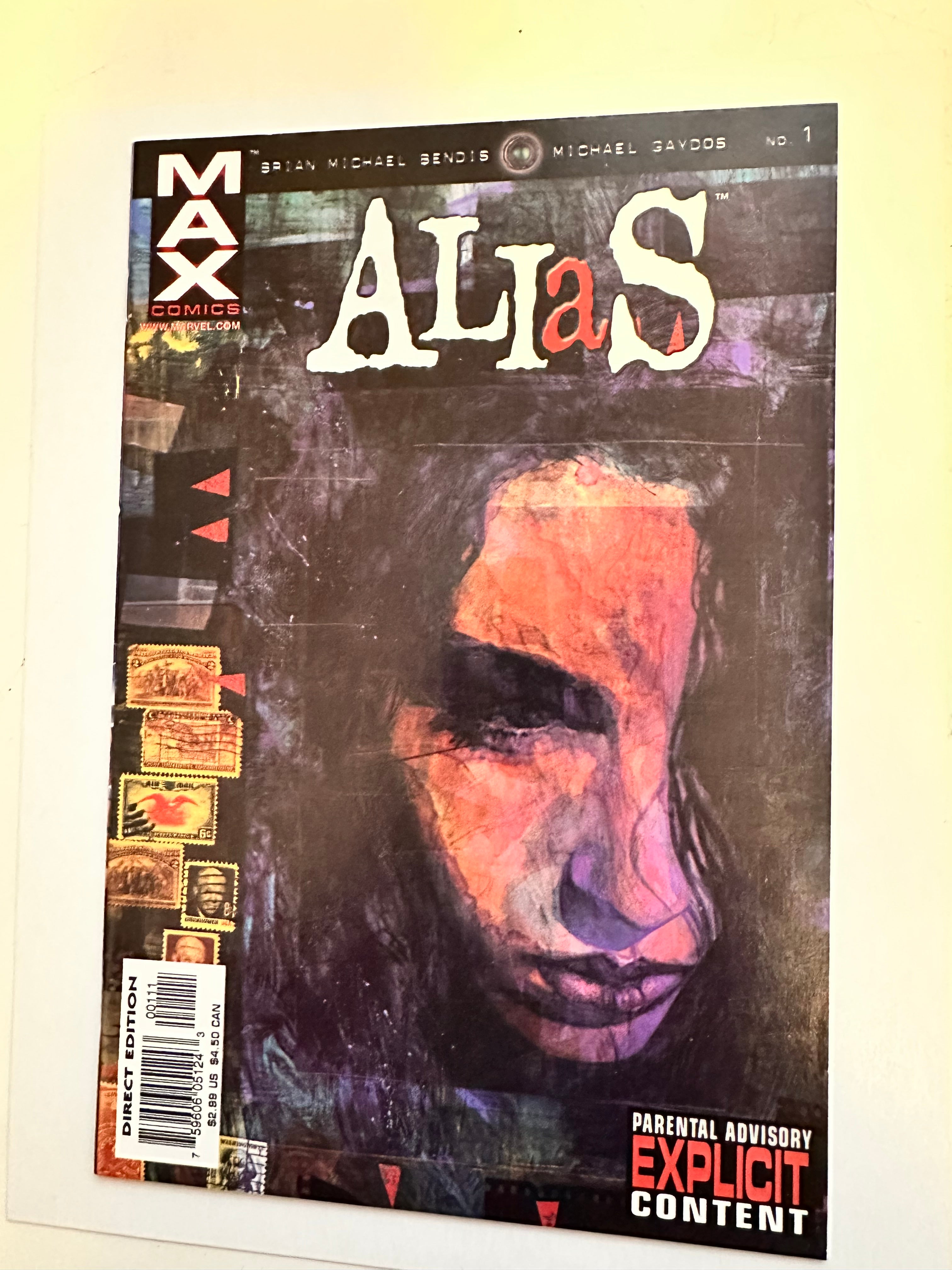 Alias#1 first issue Vf comic; first appearance Jessica Jones