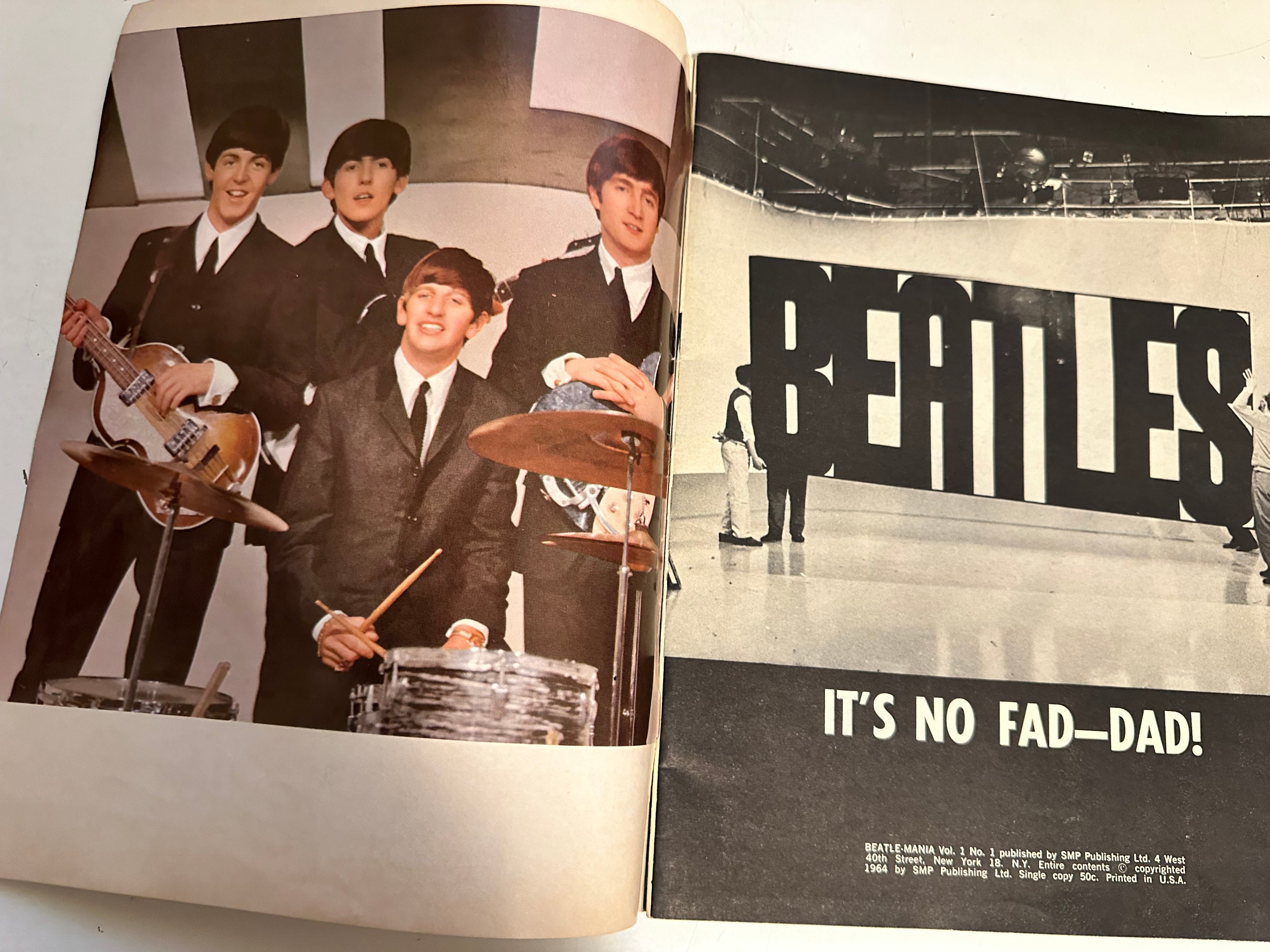 Beatlemania rare #1 vintage magazine 1964