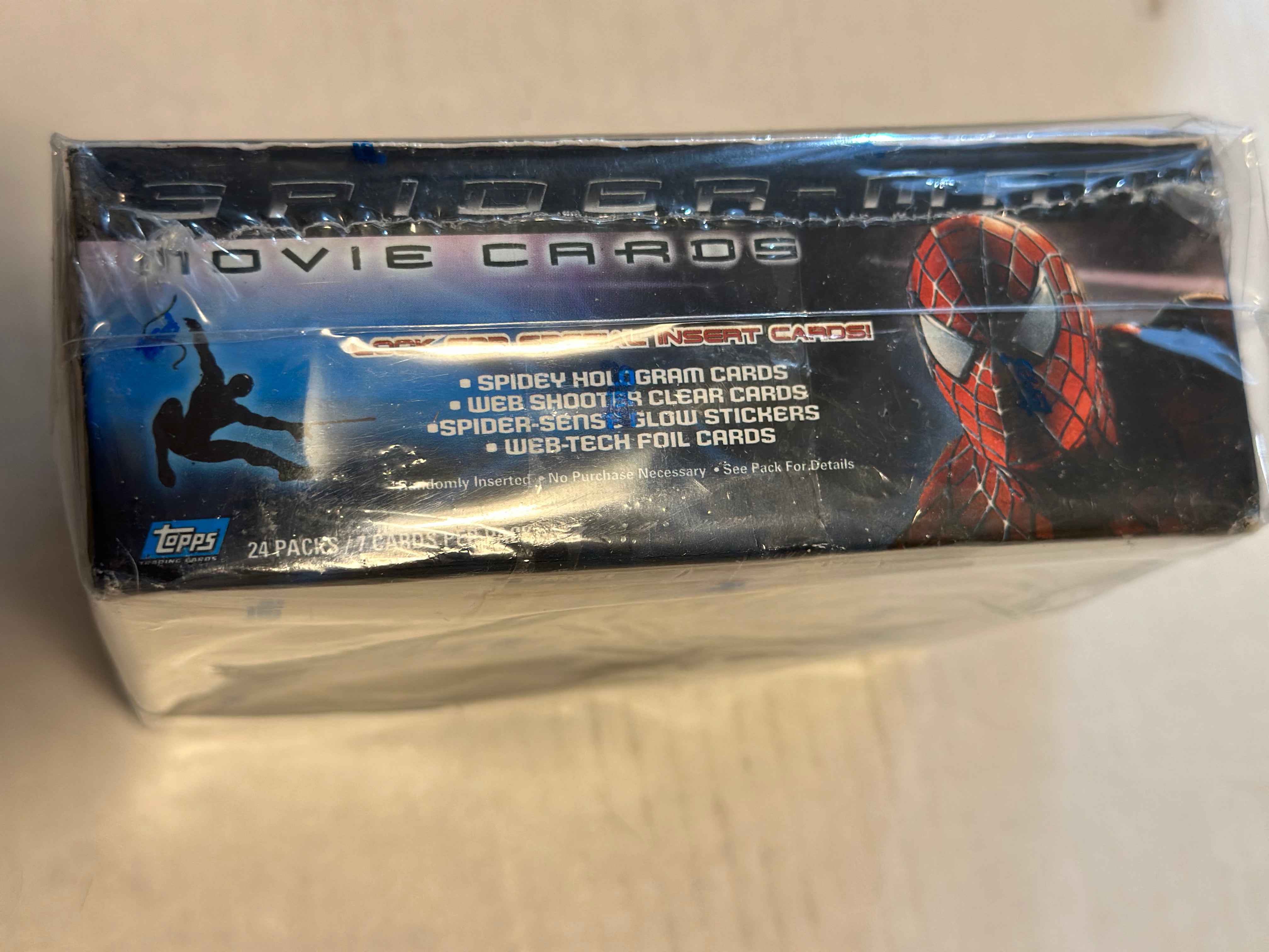 Spider-Man movie cards, box 24 sealed packs 2002
