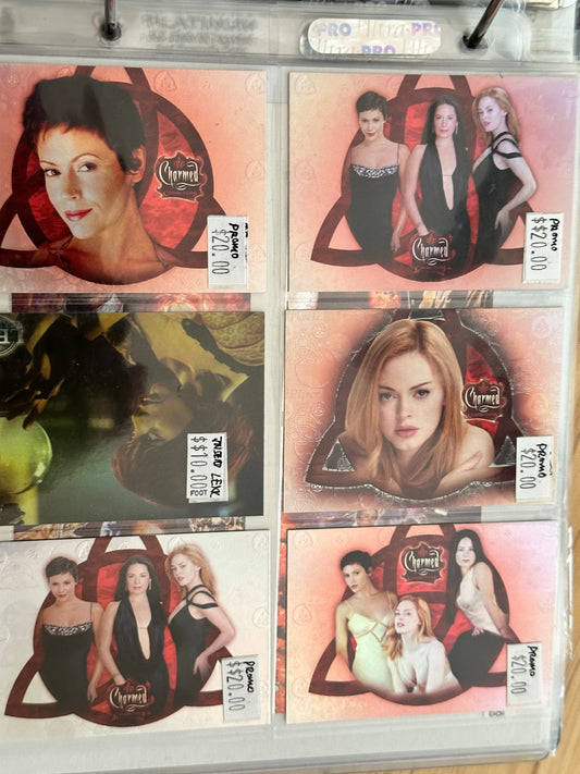 Charmed TV show rare five foil promo cards lot deal