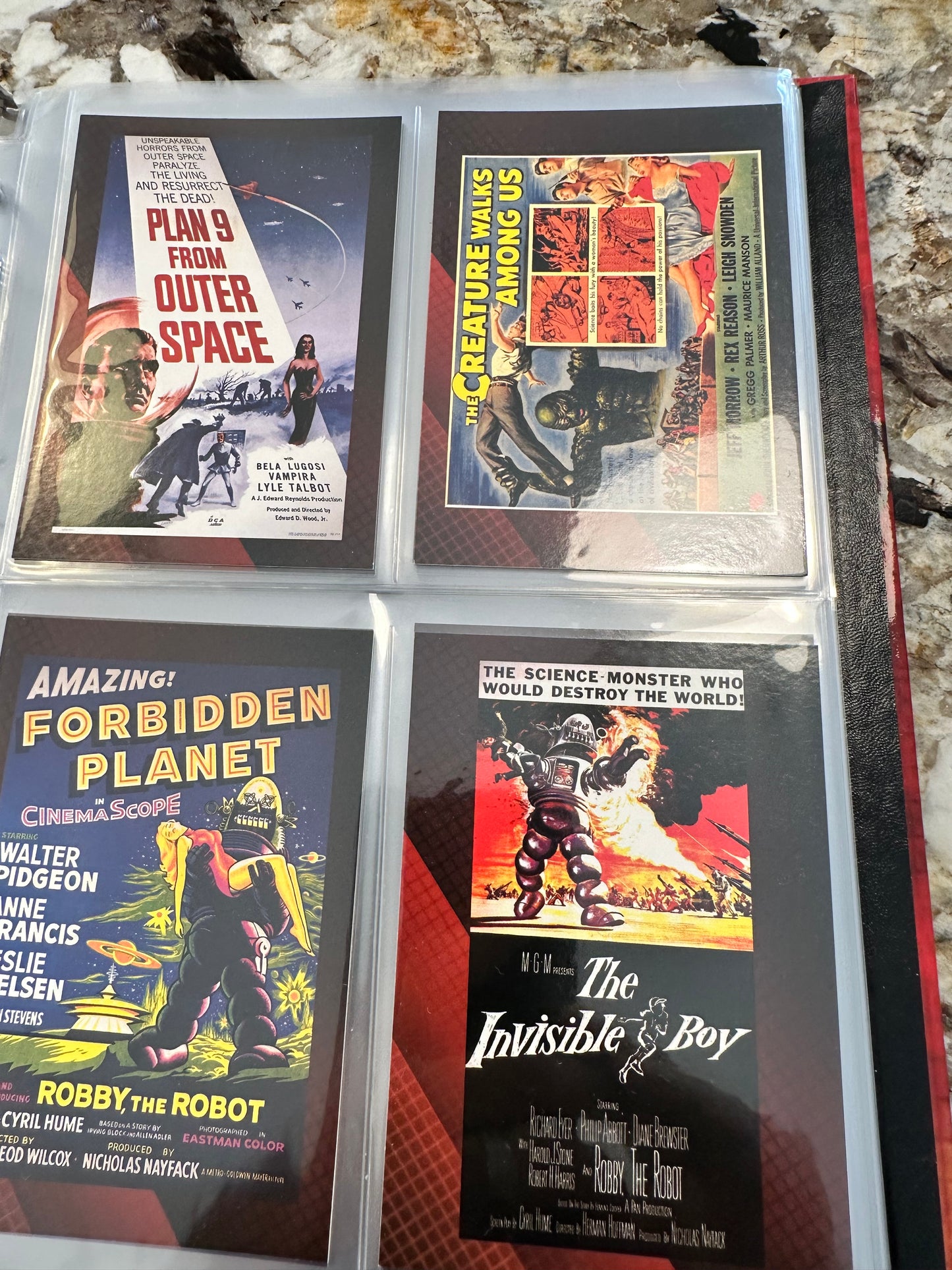 The Vintage movie posters scifi and horror cards set in special binder 2010