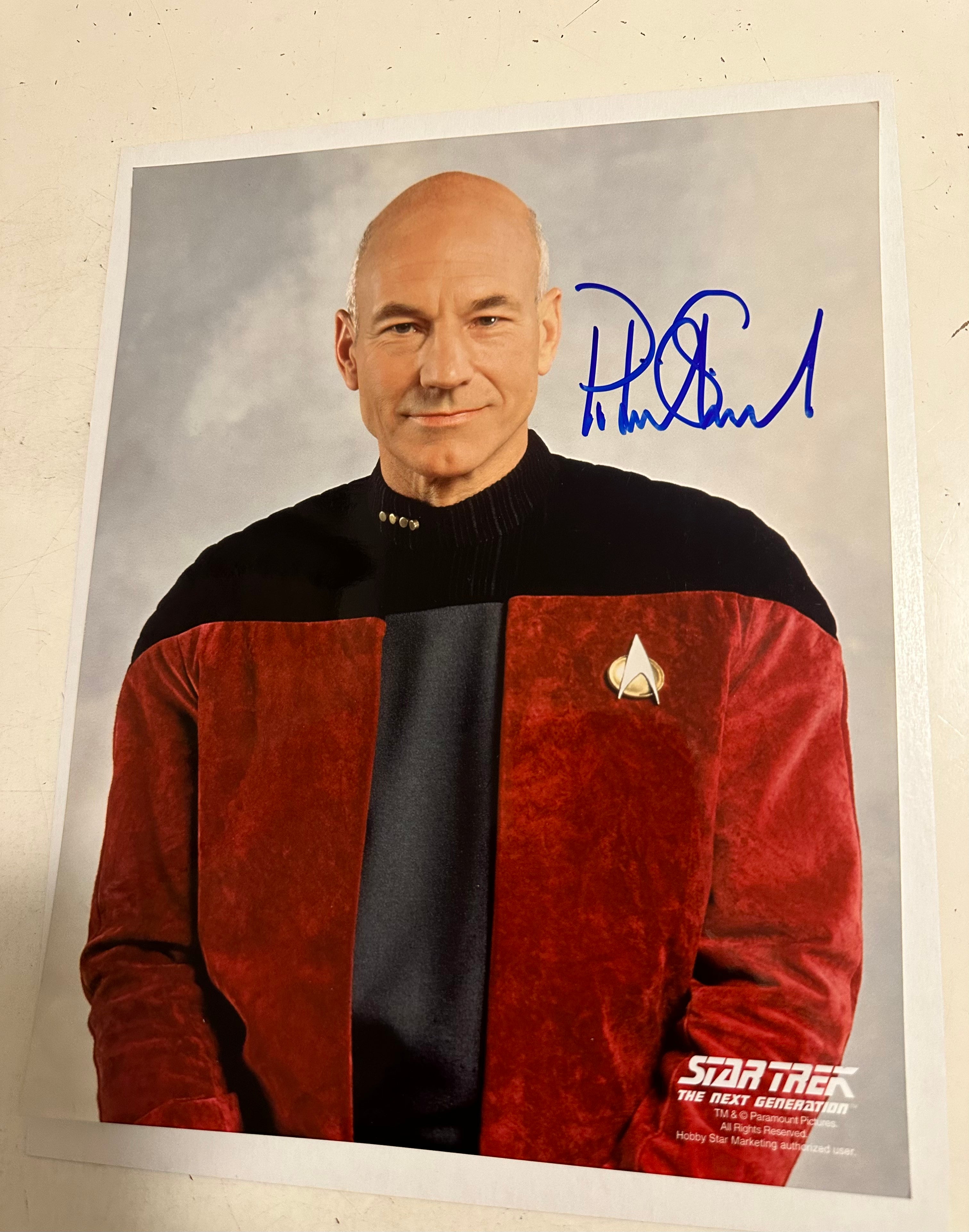 Star Trek Patrick Stewart rare autograph 8x10 photo certified by Fanexpo with COA