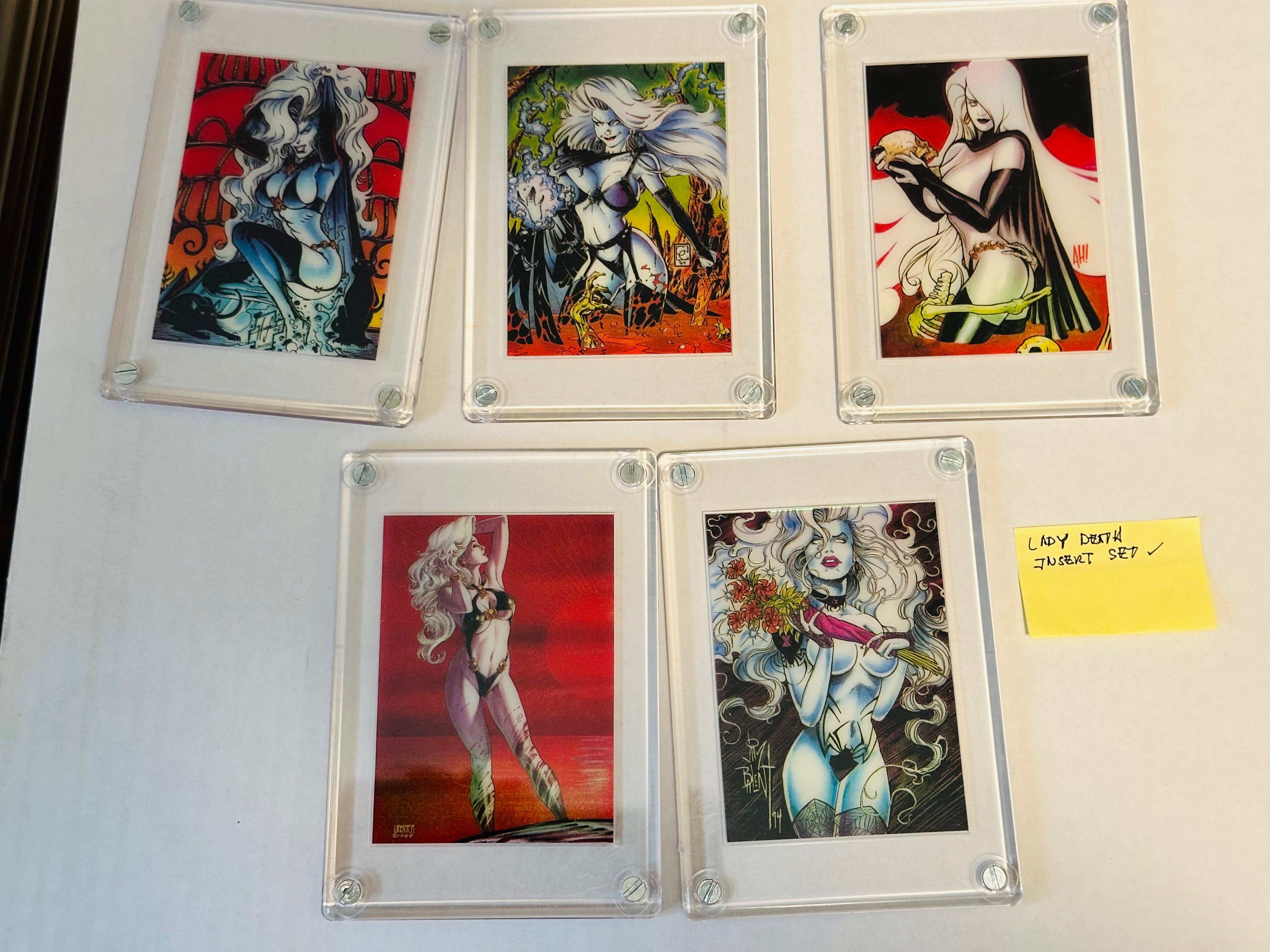 rare lady death cards Lady Death rare Translucent insert cards set 1990s