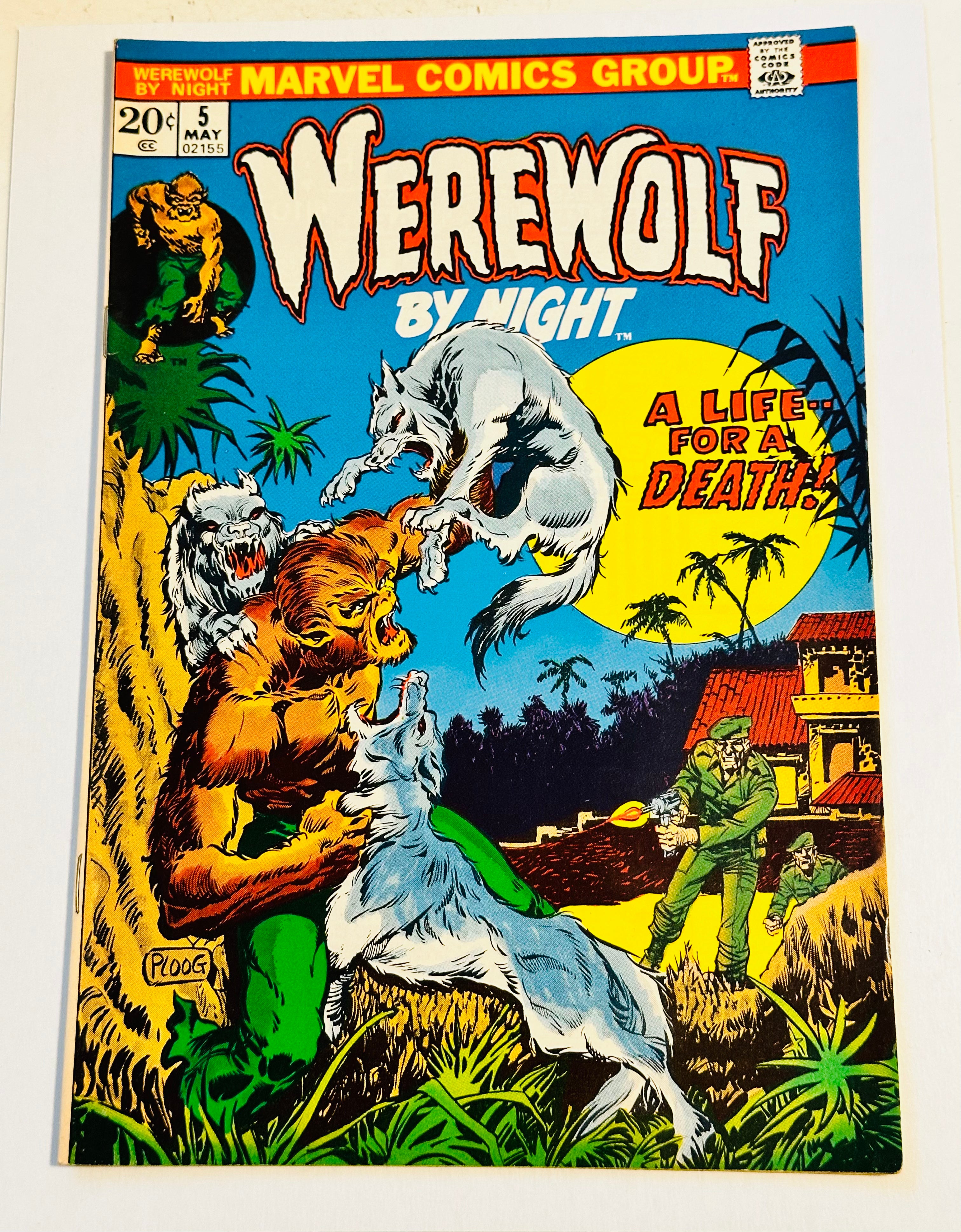 Werewolf By Night #5 high grade comic book 1973