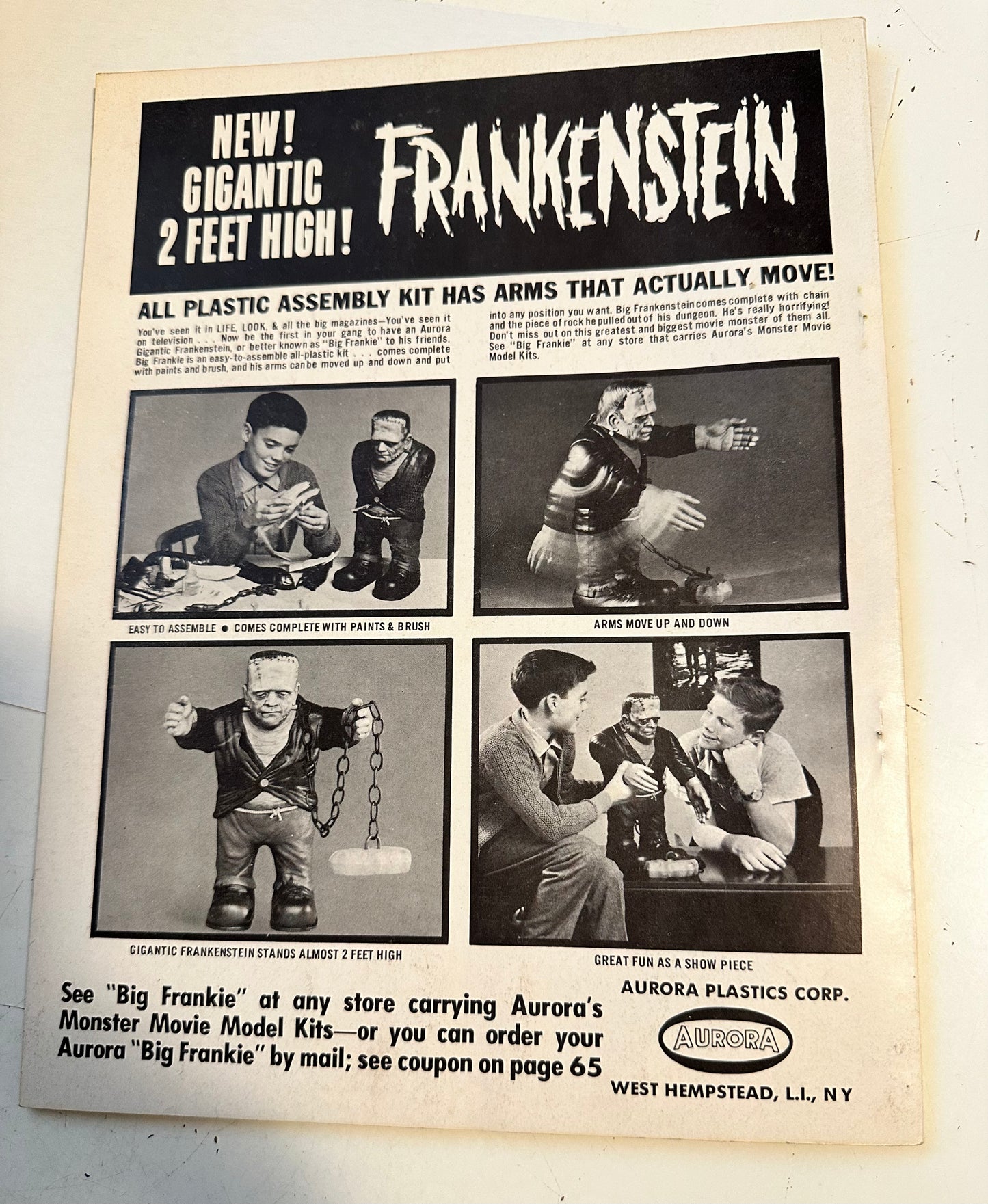 Monster World #2 (The Munsters) preview rare high grade condition horror movies and TV magazine 1964