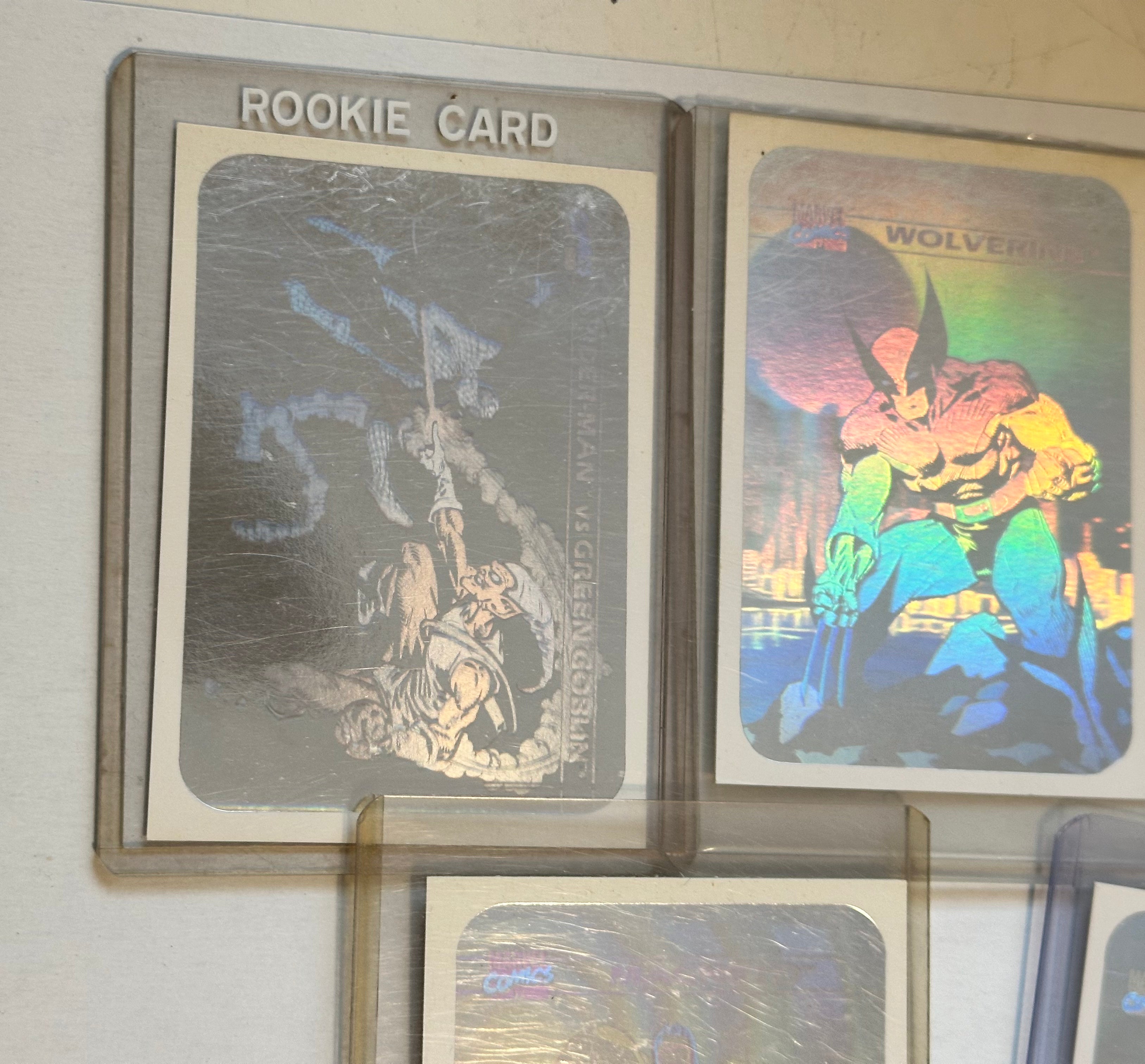 Marvel Universe series 1 rare five cards holograms inserts high grade Marvel Universe series 1 rare five cards holograms inserts high grade