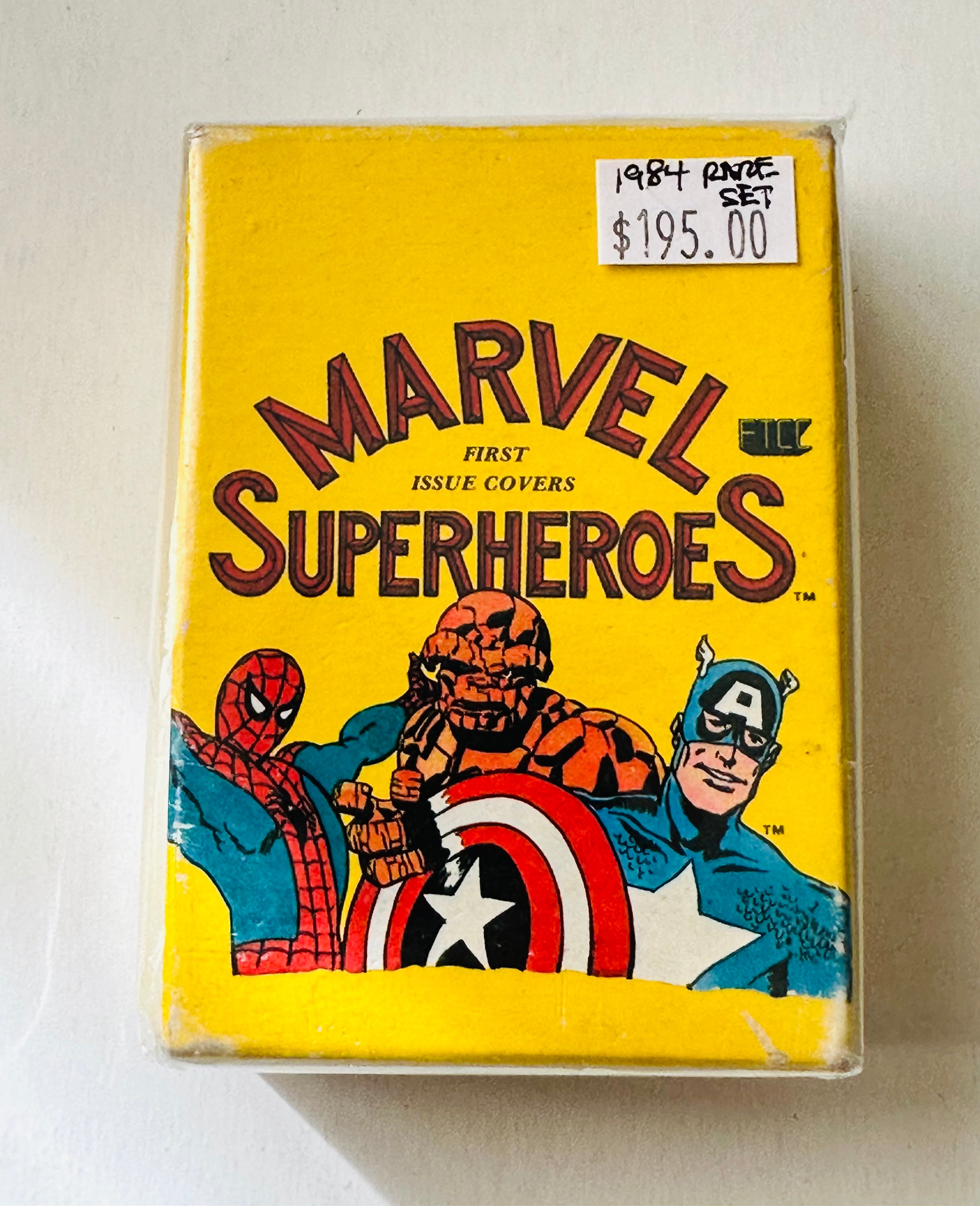 Marvel Superheroes First issue covers rare box cards set 1984