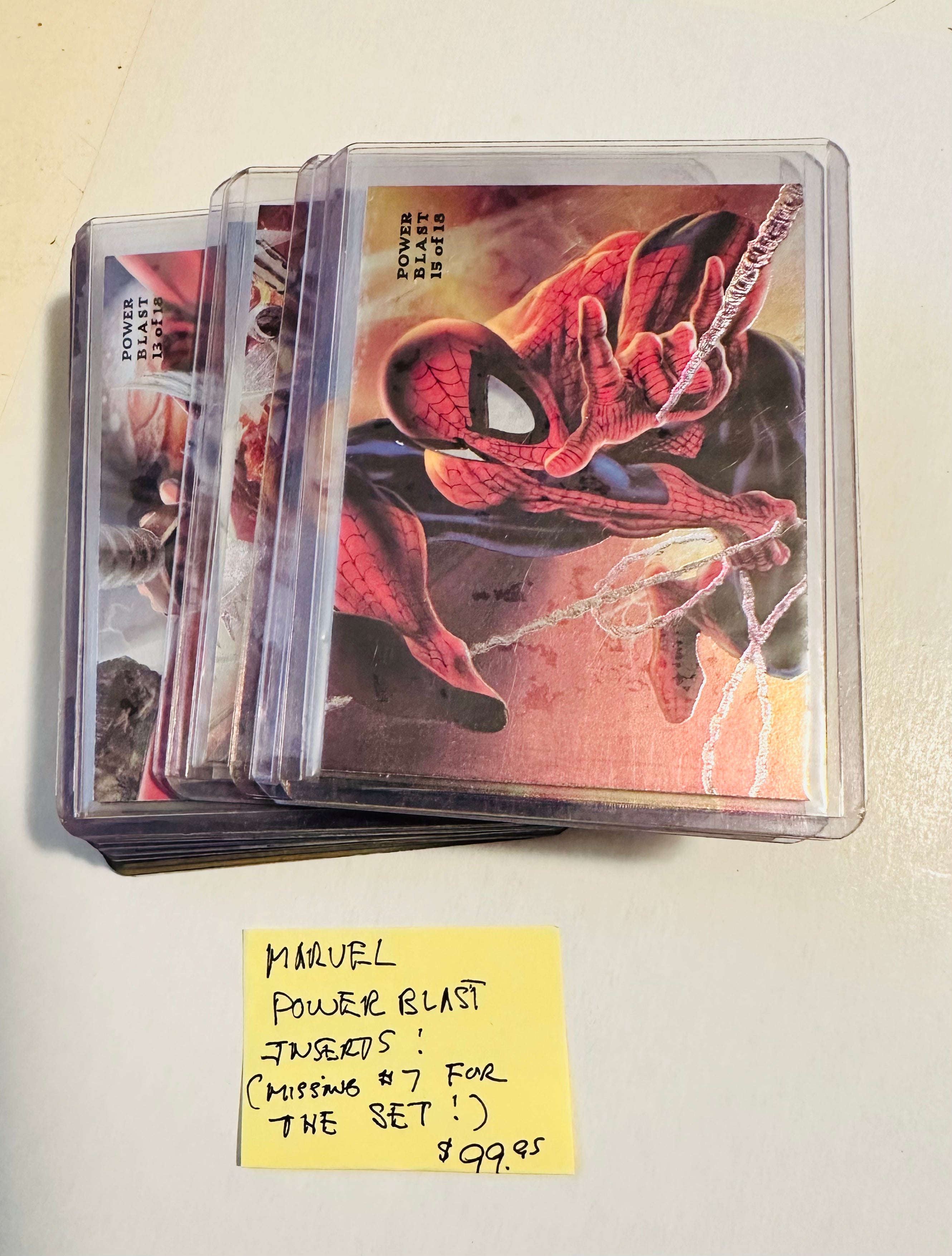 Marvel Flair Power blast 17 different insert foil cards lot deal 1994