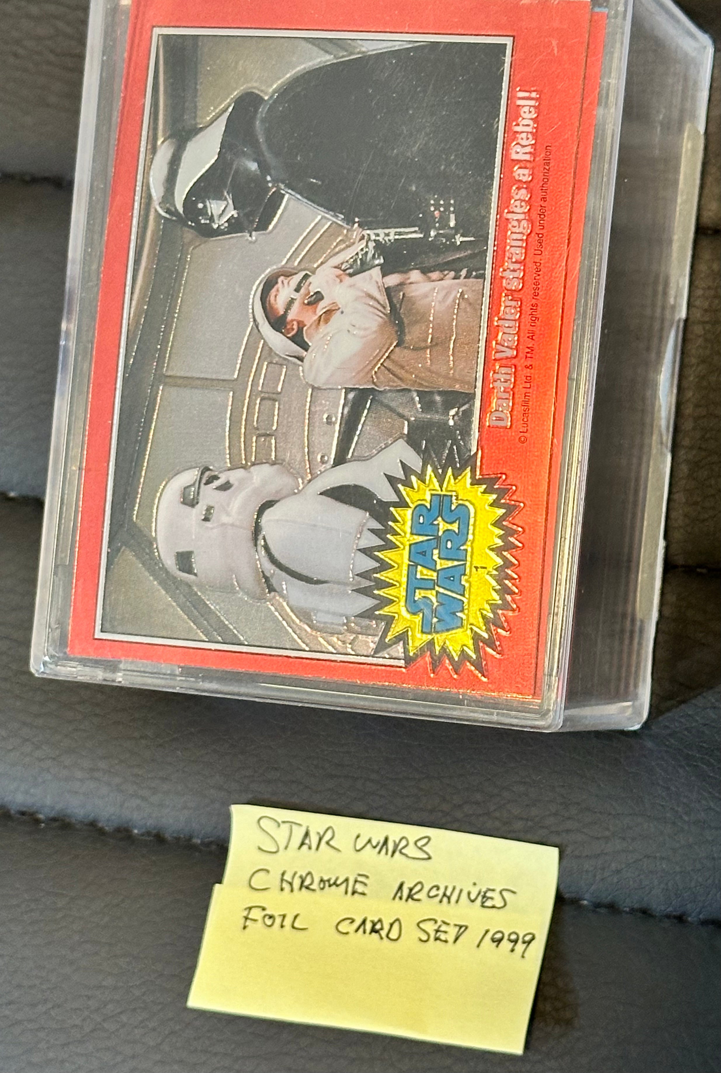 Star Wars Topps Chrome Archives foil high grade condition cards set 1999