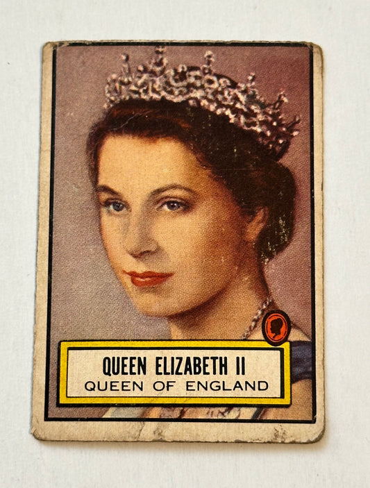 1952 Topps Look and See Queen Elizabeth rare vg condition card