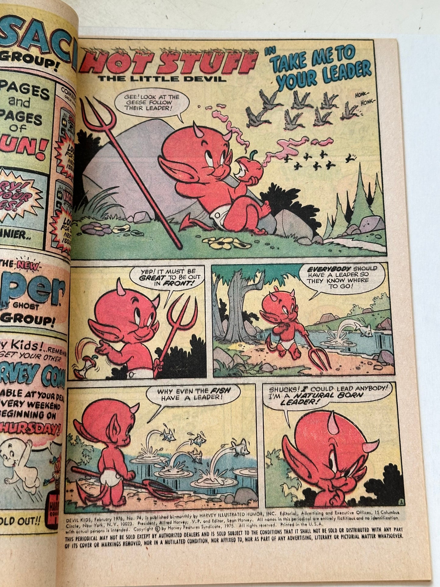 Devil kids, hot stuff comic book #74 from 1975