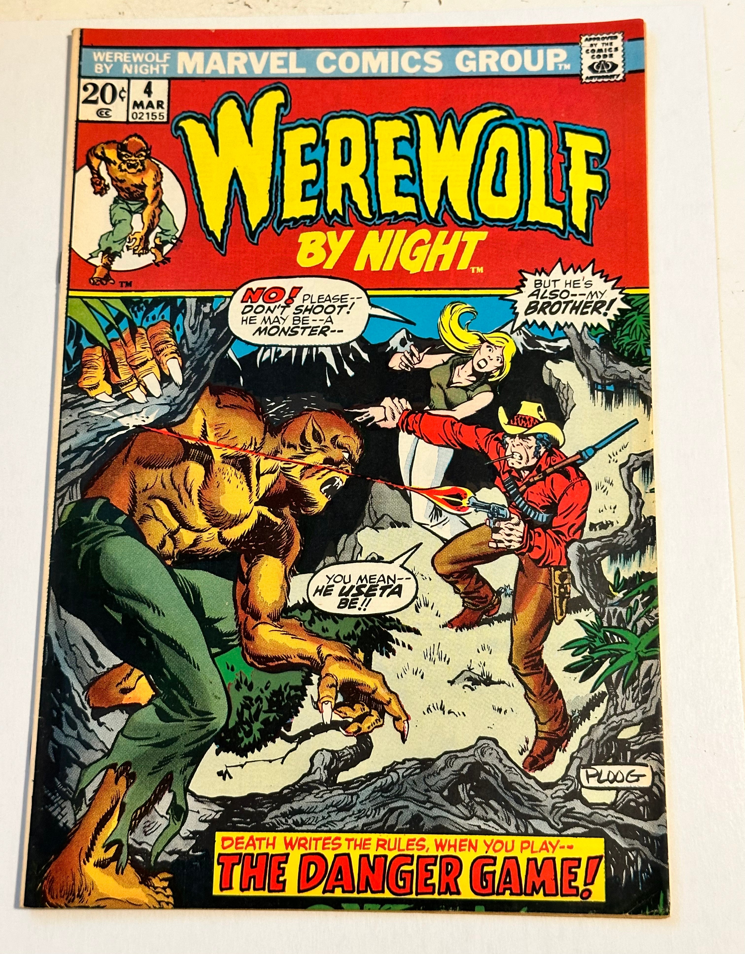 Werewolf By Night #4 vintage comic book 1973