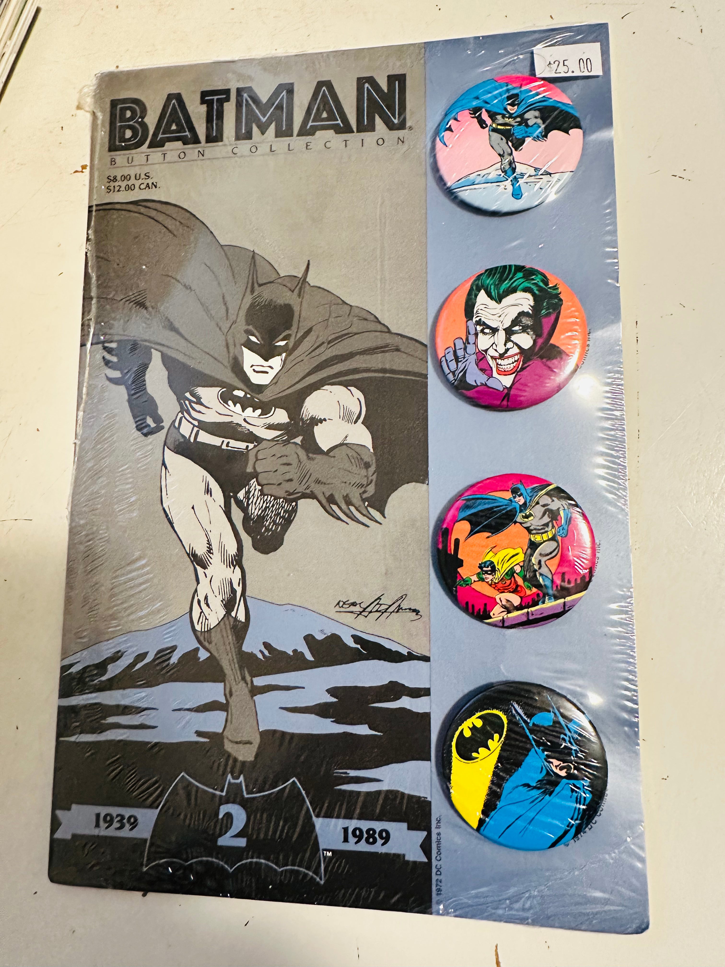 Batman pin back button Collection, 1989