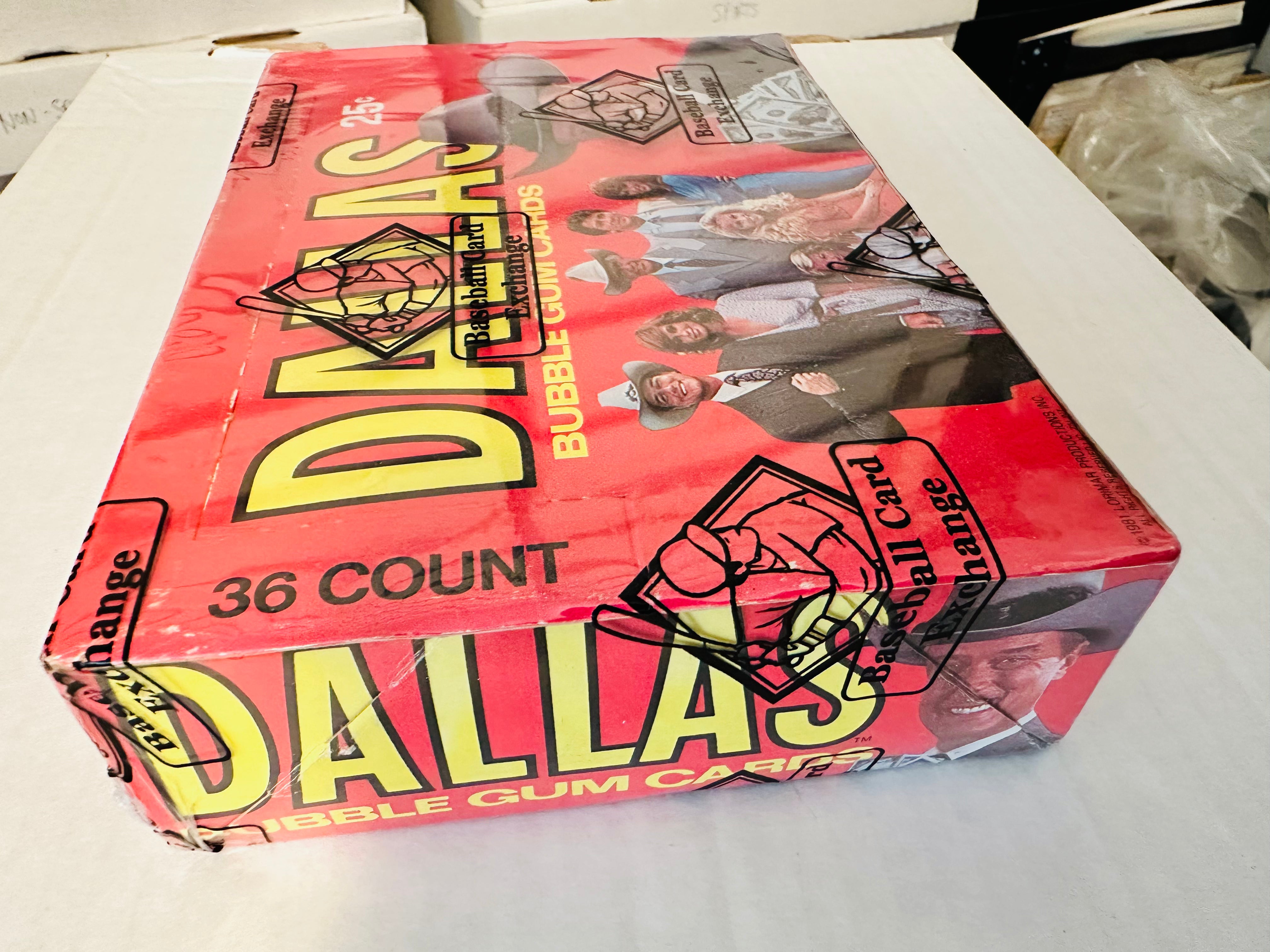 Dallas TV show cards factory sealed Baseball cards exchange wrapped and certified box 1981