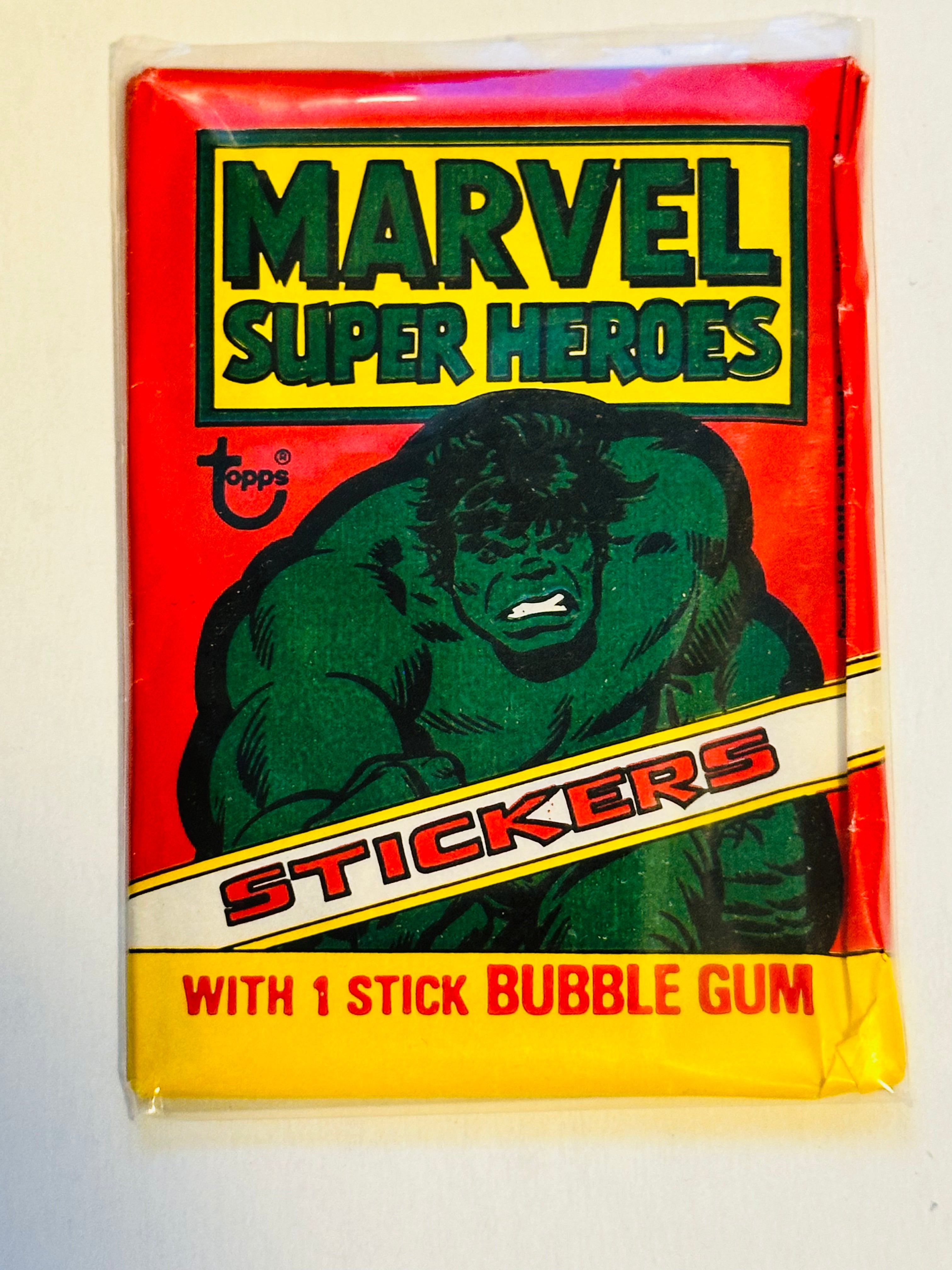 Marvel superheroes rare stickers pack 1976