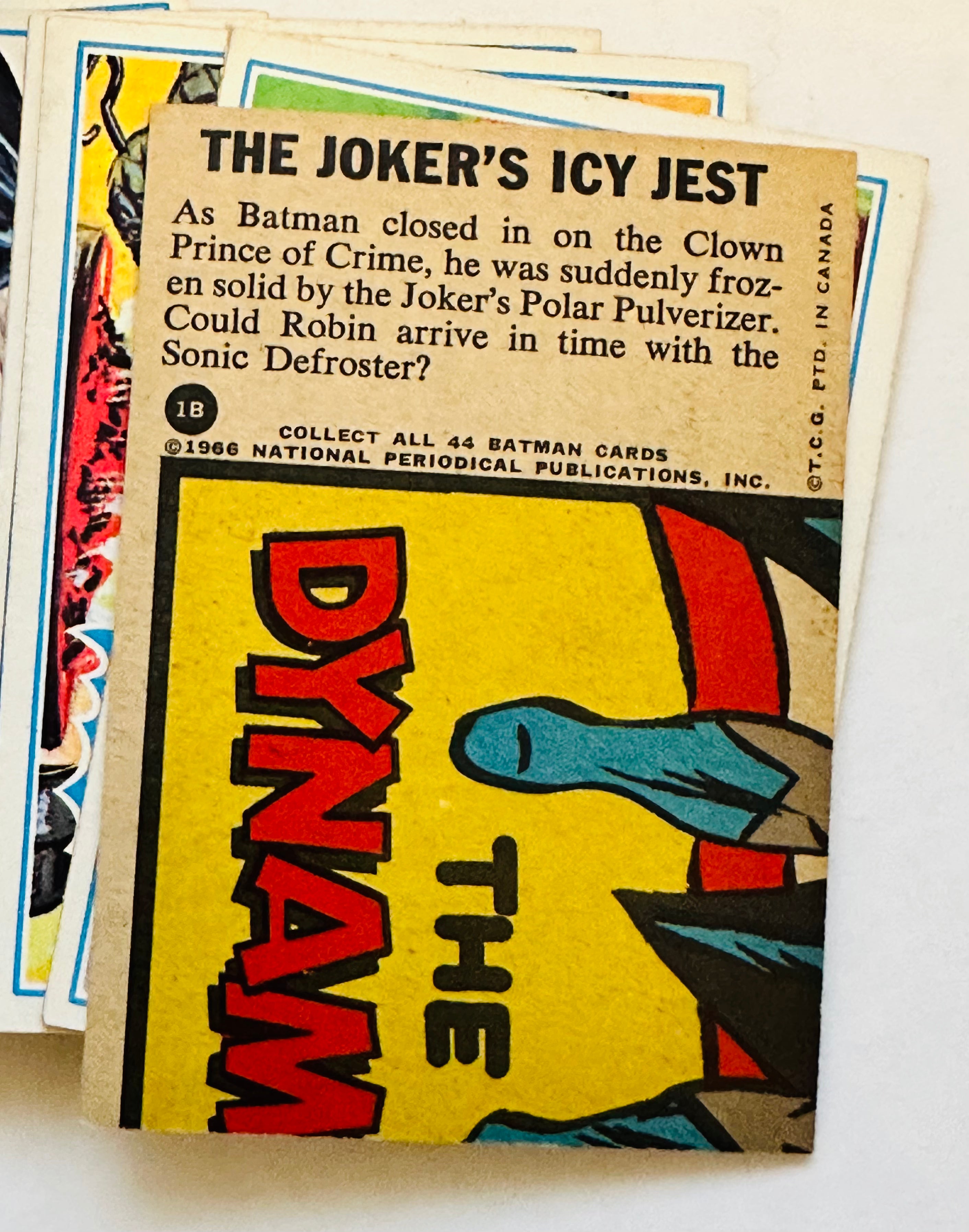 Batman original series B high grade condition Ex-NM cards set 1966