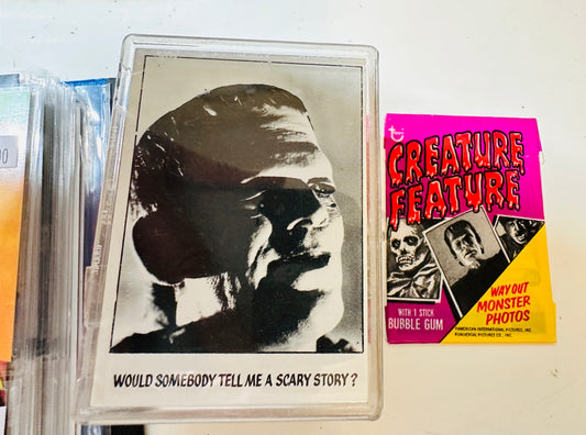 Universal monsters creature feature rare or card set1-128 with rare Opc wrapper 1973