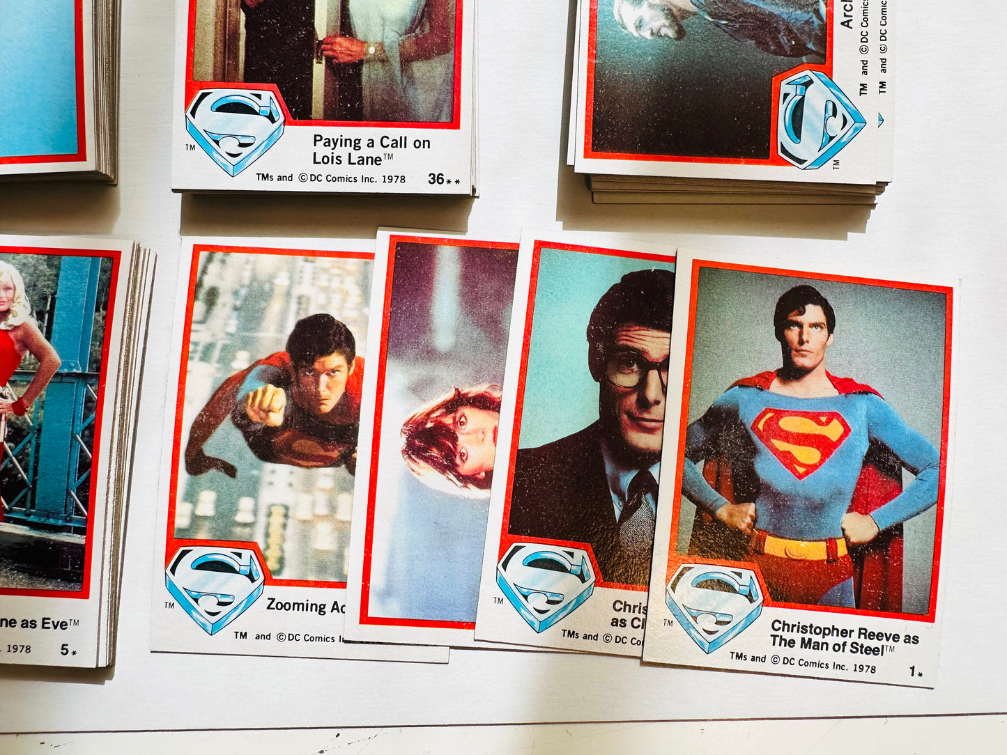 Superman first movie series 1 cards set 1979