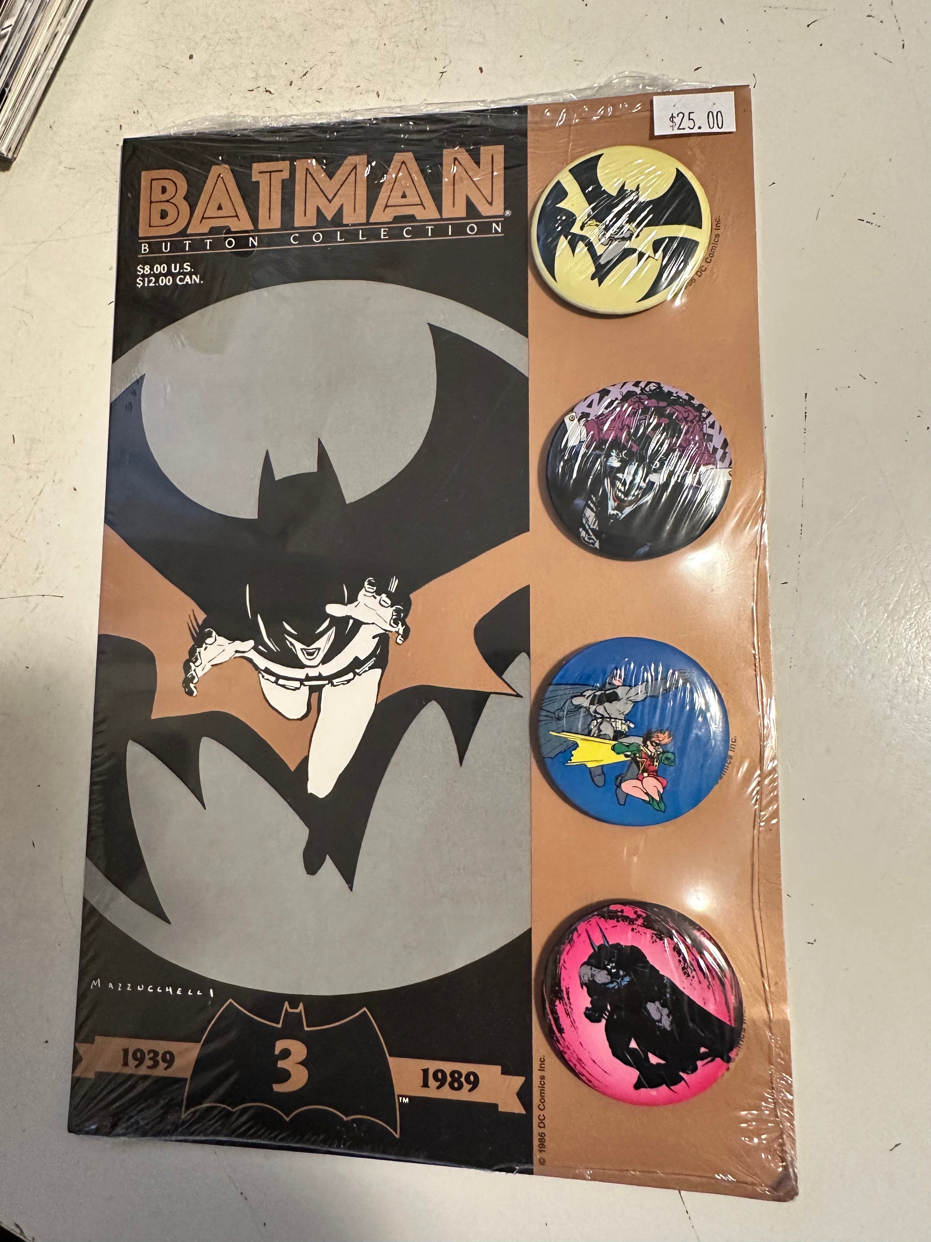 Batman, rare pin back button collection series 3 1989