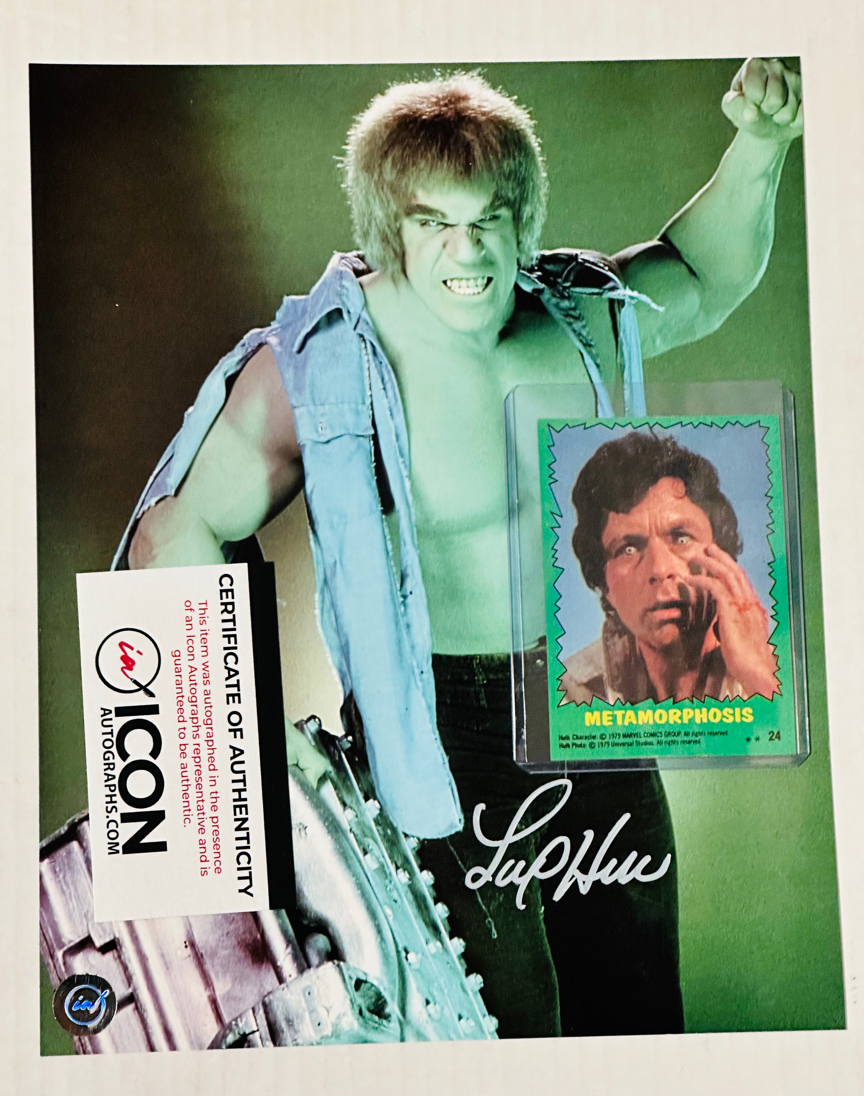 The Hulk Lou Ferrigno signed in person 8x10 autograph photo certified by Icons