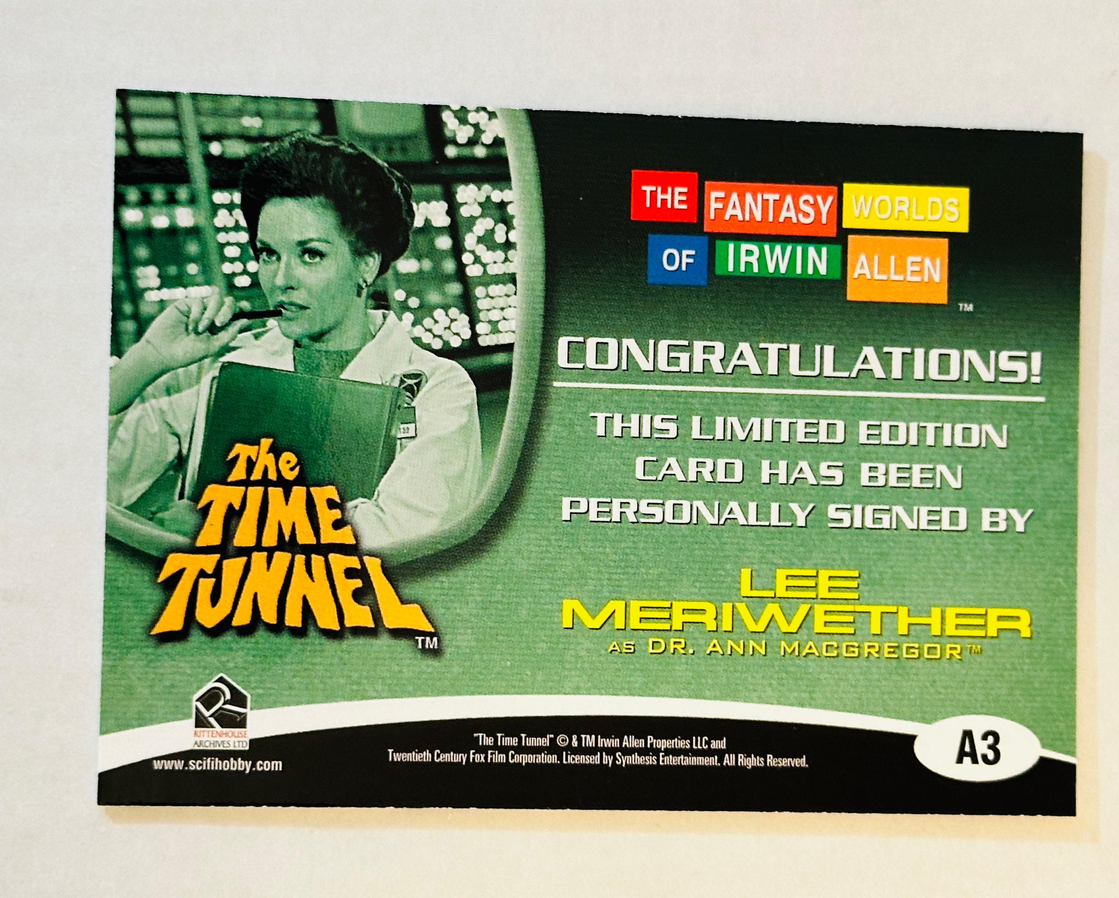 Lee Meriweather time Tunnel TV show autograph insert card