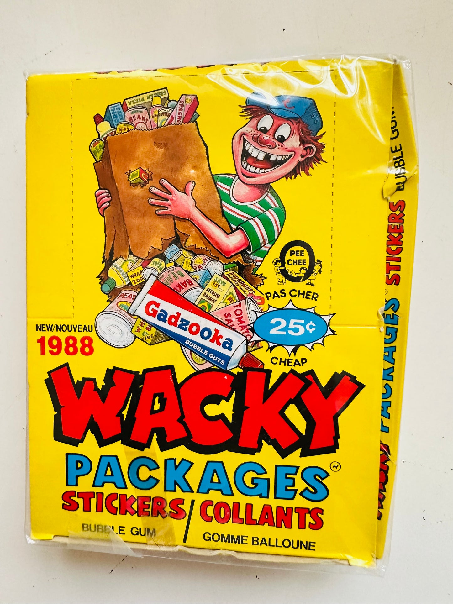 Wacky packages Opc Canadian version 36 sealed packs stickers box 1988