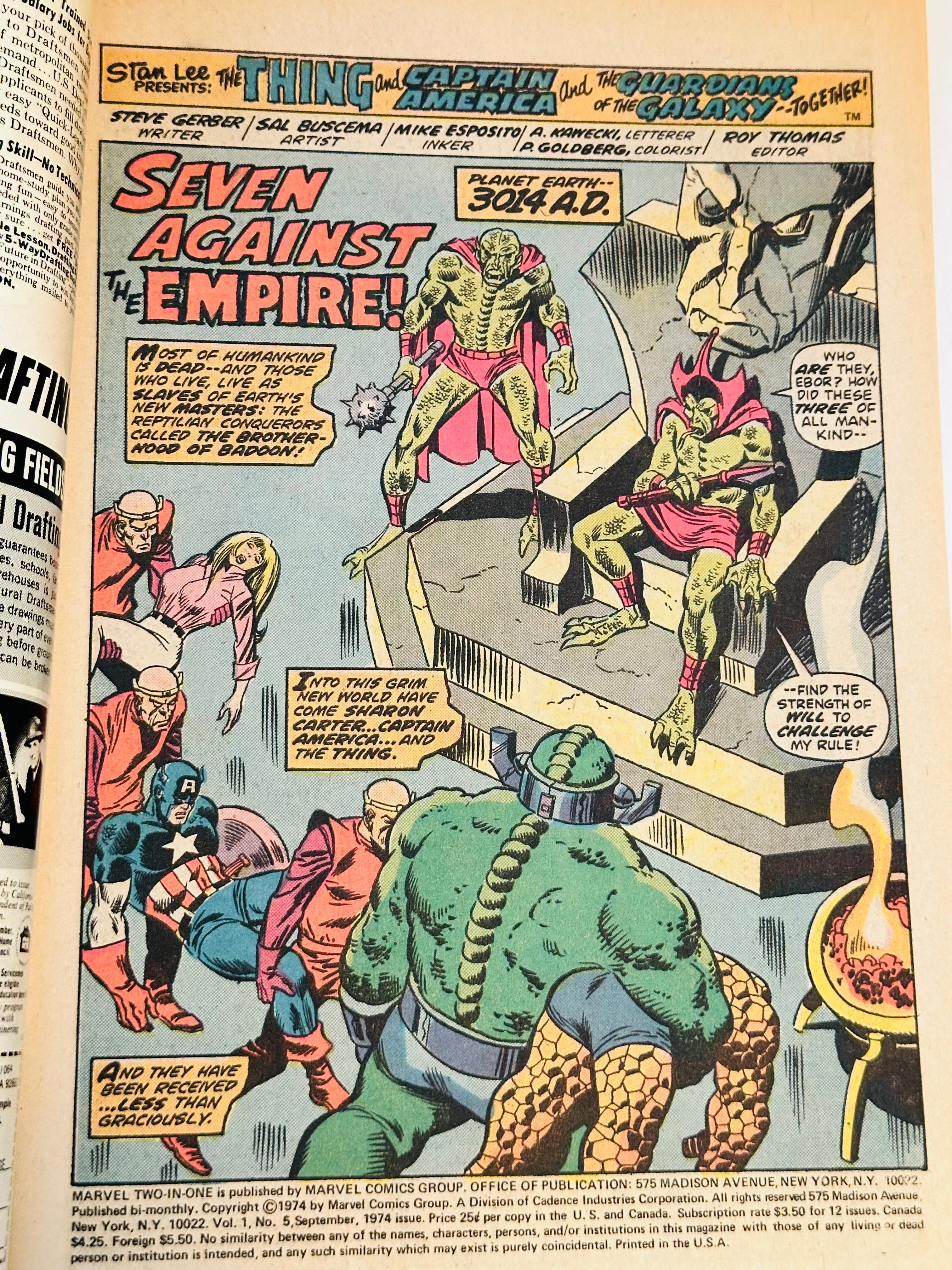 Marvel two and one number five second appearance guardians of the Galaxy comic book