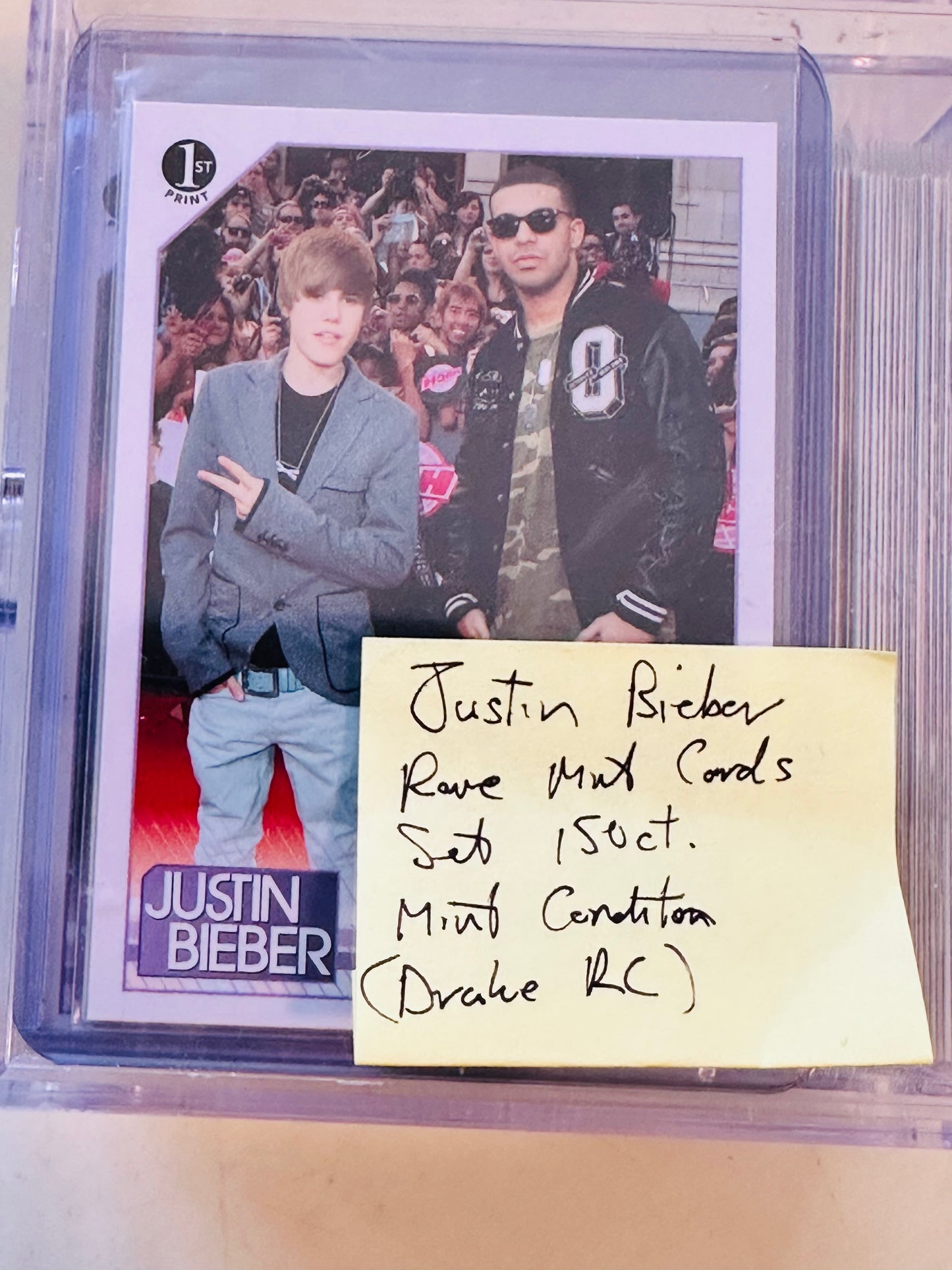 Justin Bieber rare high grade condition cards set 2010