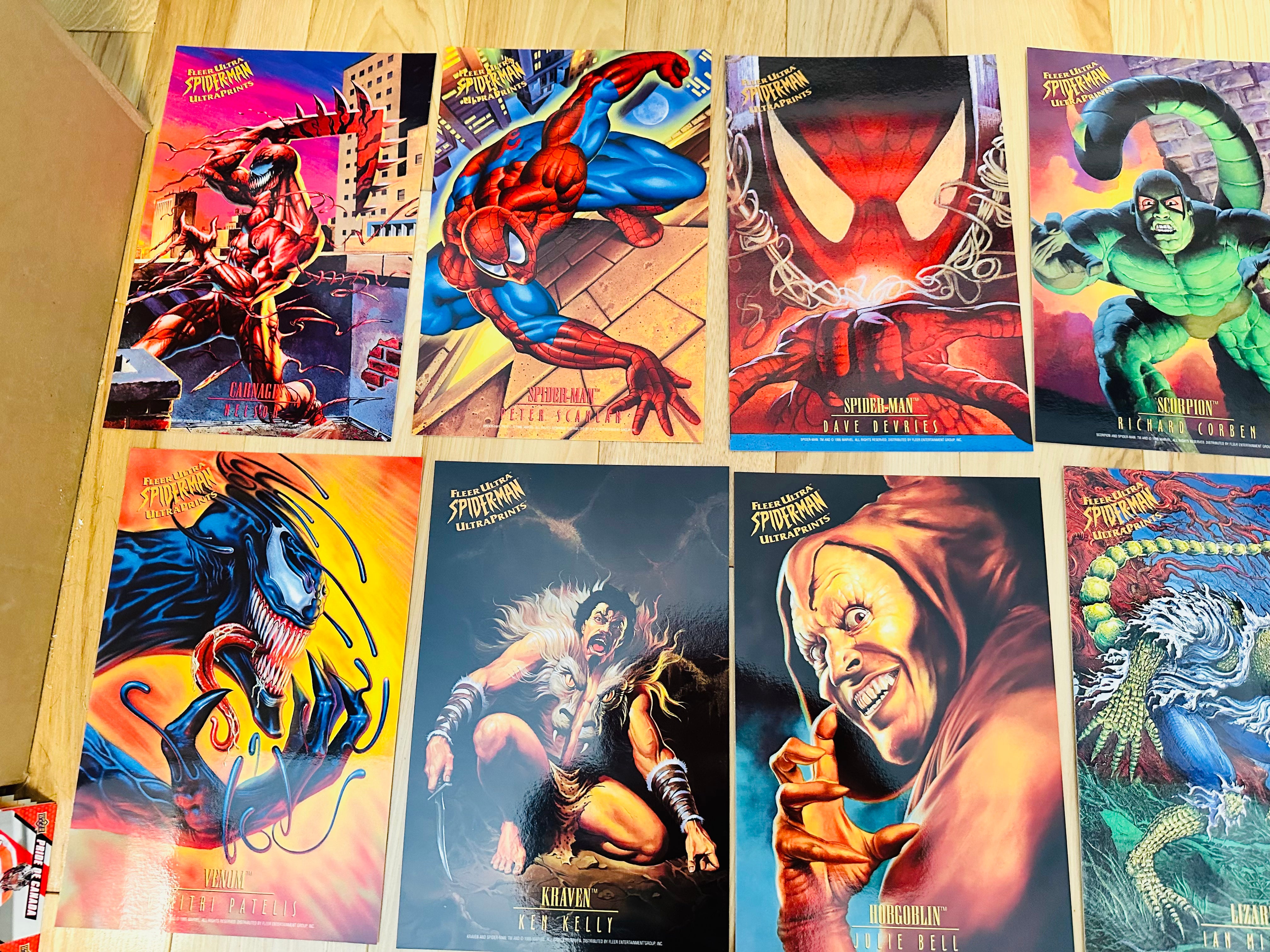 Spider-Man Fleer Ultra prints 6x10 size 10 cards set 1995