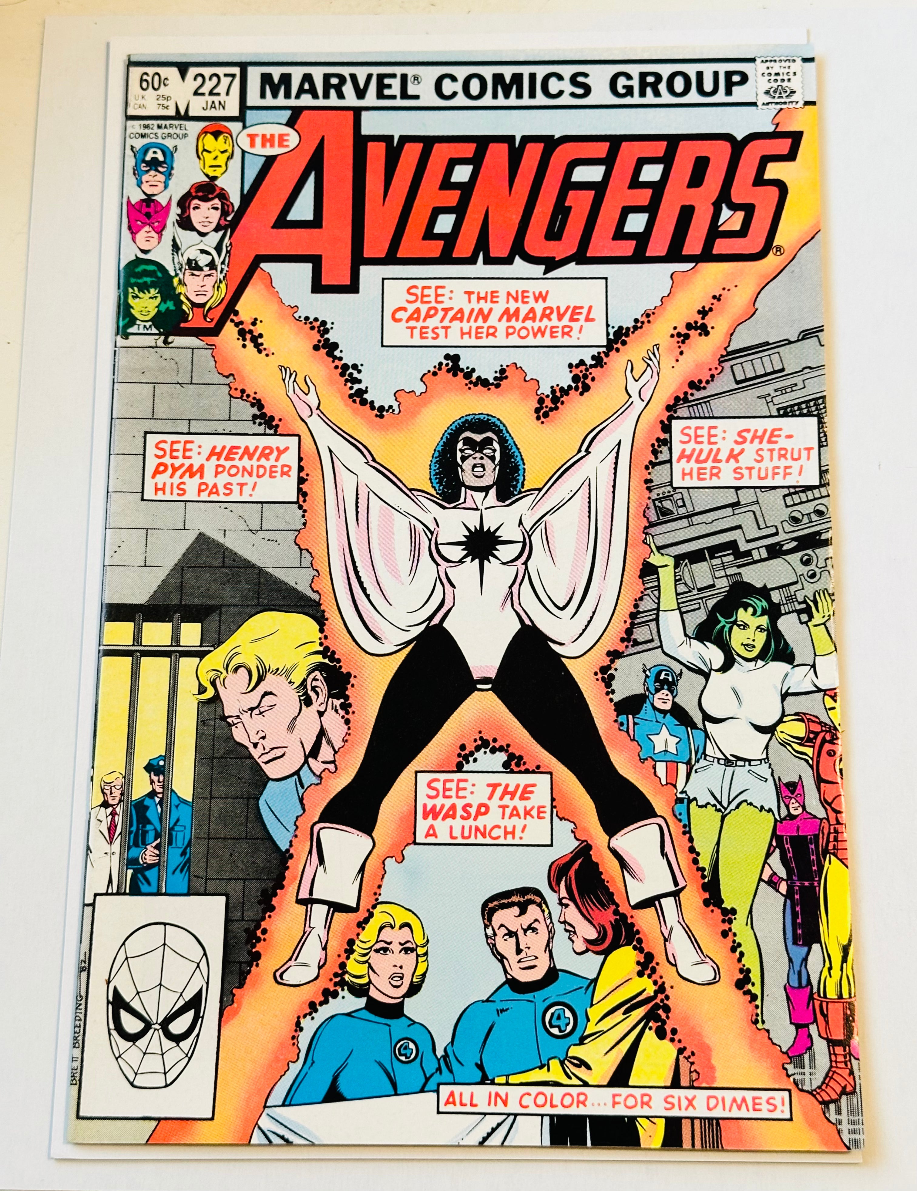 Avengers #227 high grade first appearance new captain marvel comic 1982