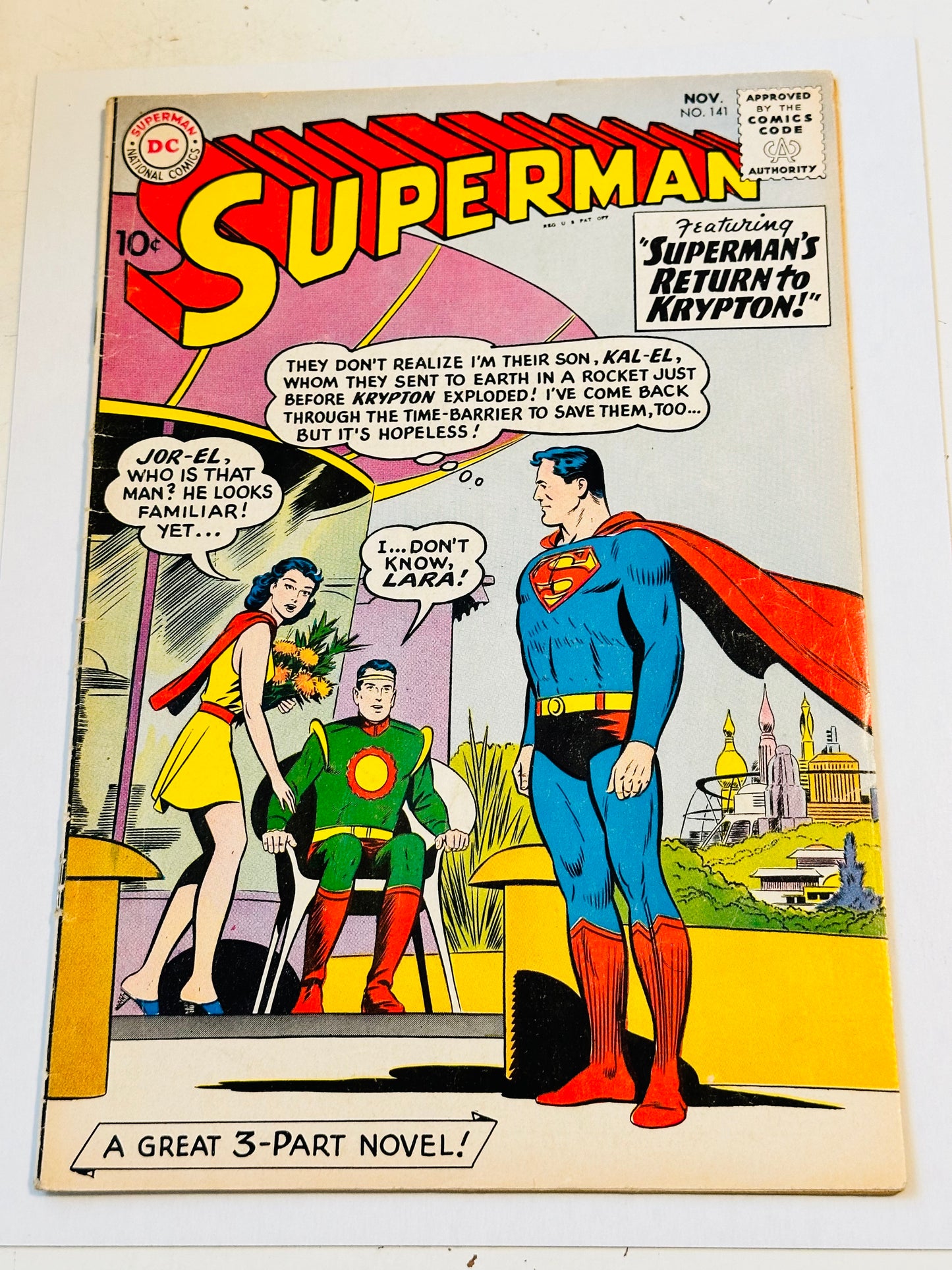 Superman #141 vintage comic book 1960