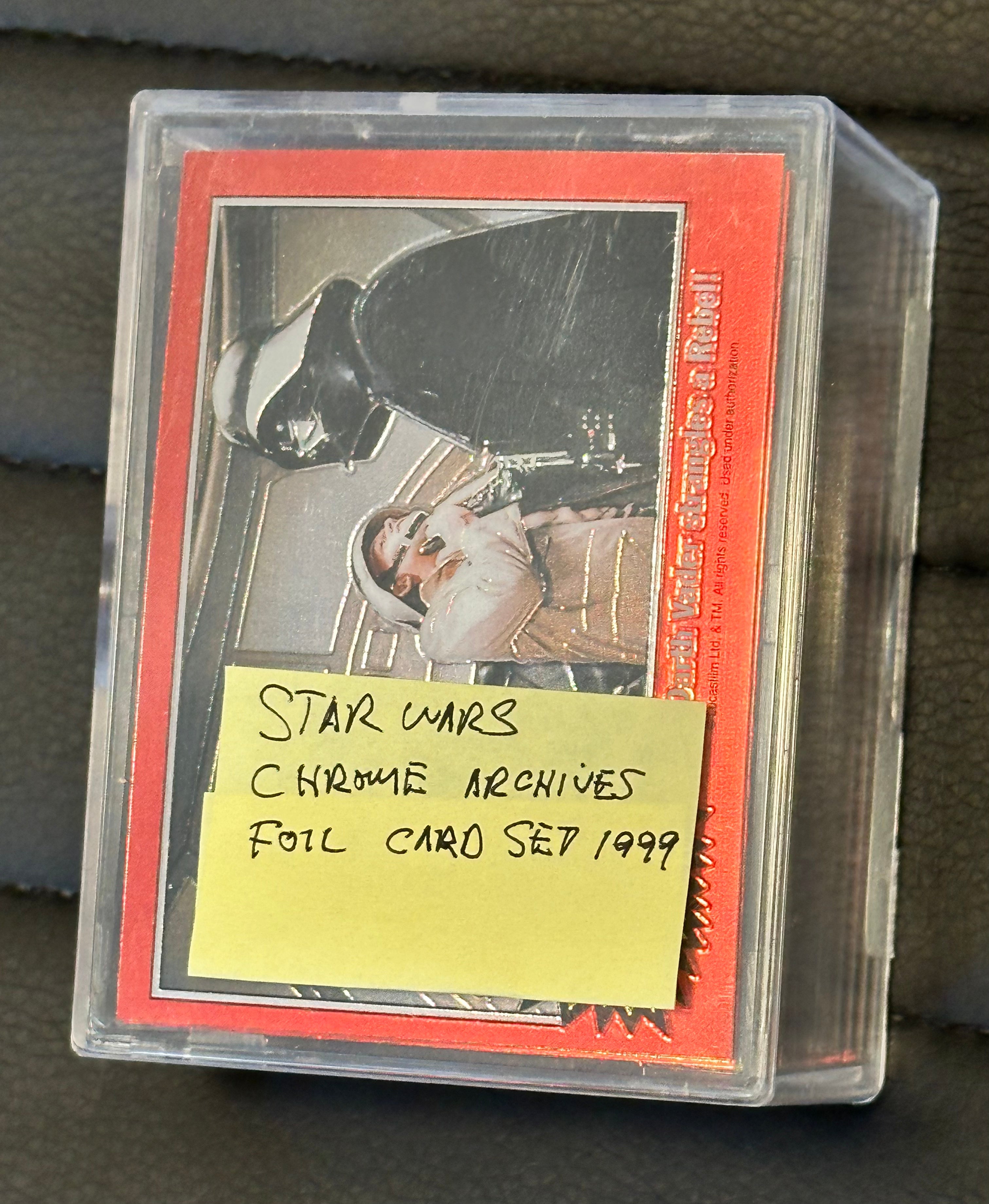 Star Wars Topps Chrome Archives foil high grade condition cards set 1999